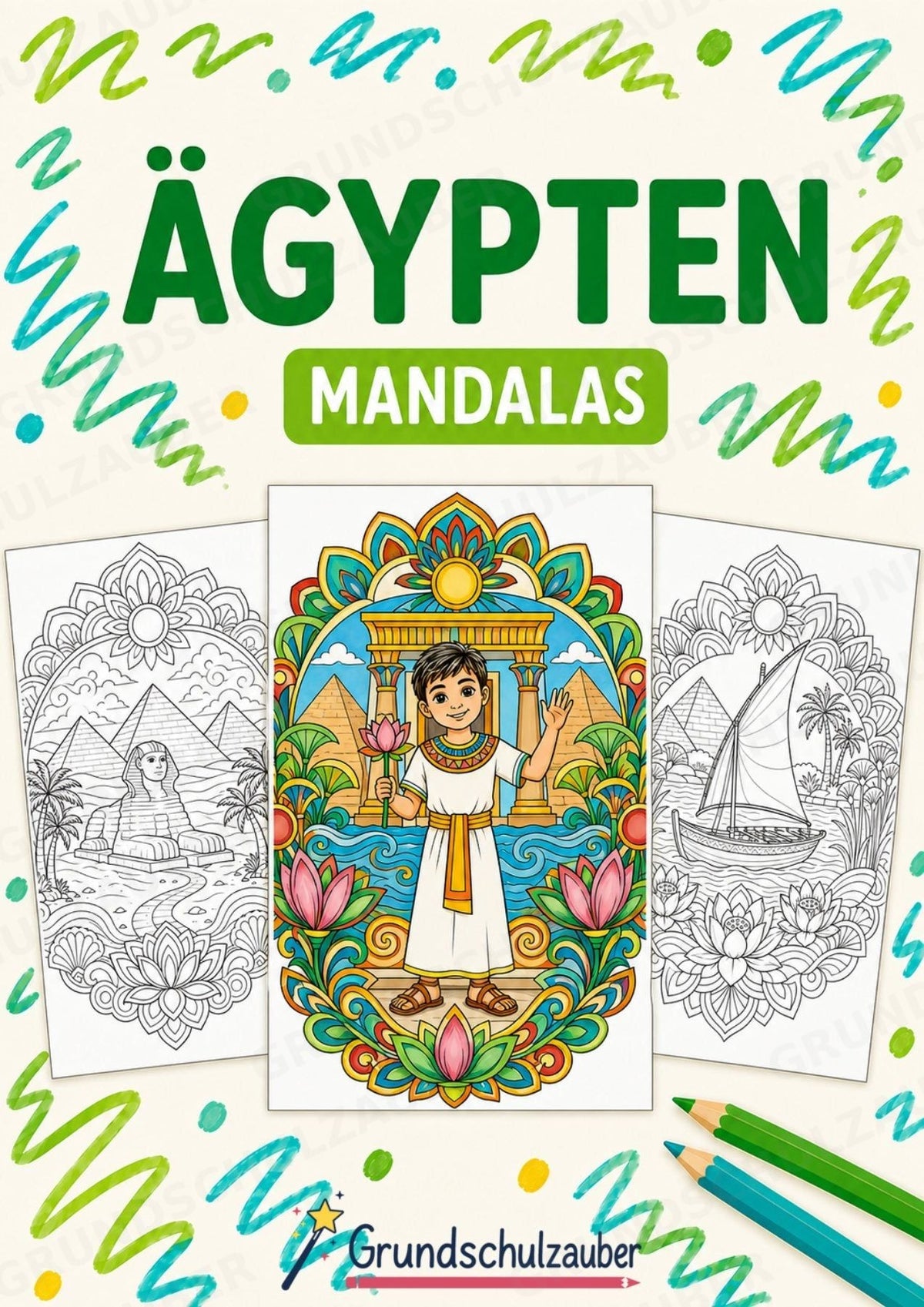 Ägypten Mandalas Ausmalbilder – Länder und Kulturen – 15 Malvorlagen – Cover