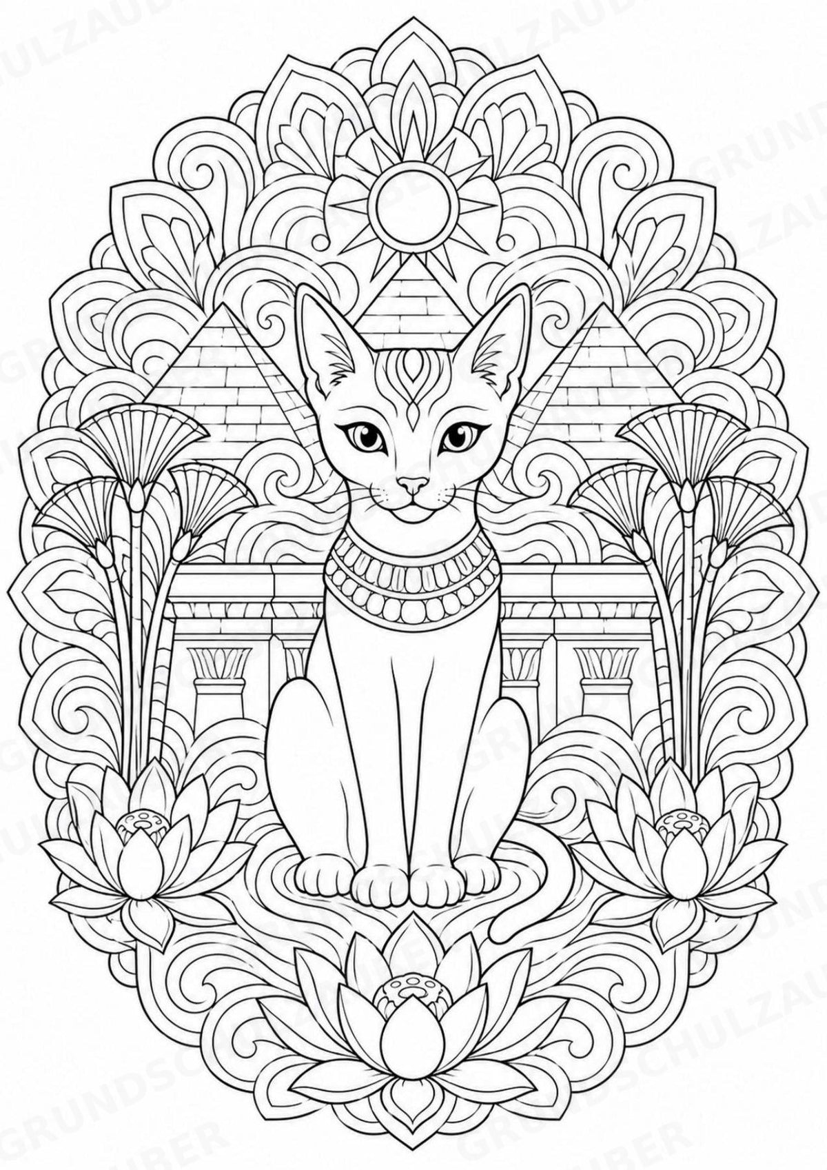 Ägypten Mandalas Ausmalbilder – Länder und Kulturen – 15 Malvorlagen – Materialseite 7