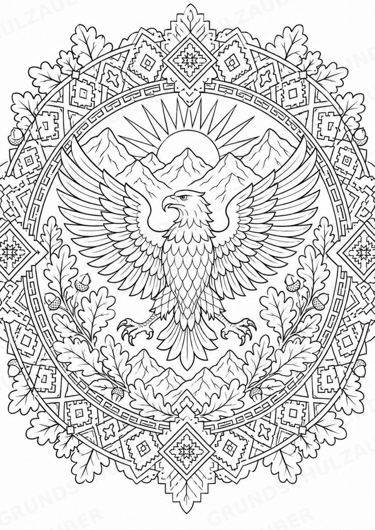 Albanien Mandalas Ausmalbilder – Länder und Kulturen – 15 Malvorlagen – Materialseite 4