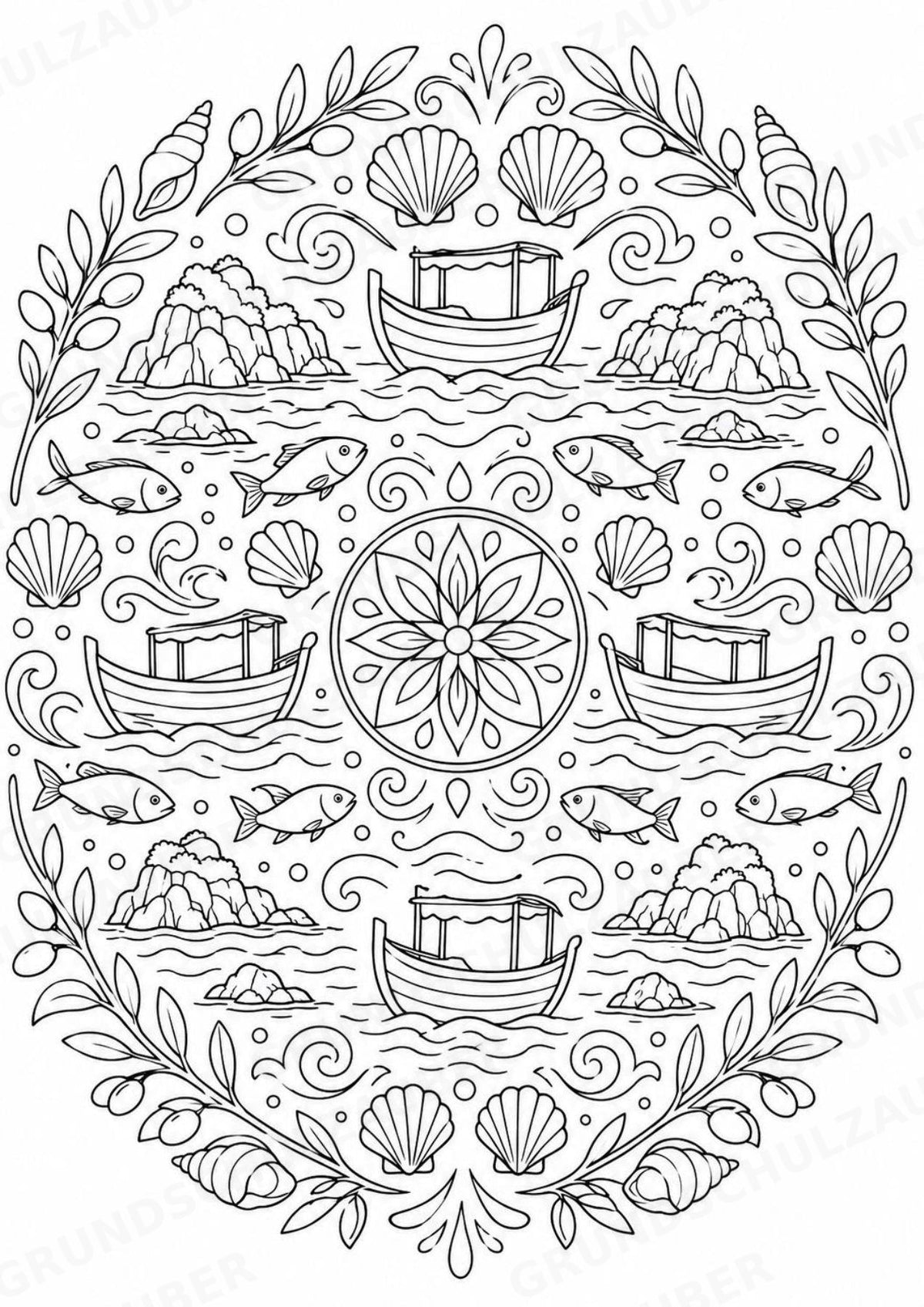 Albanien Mandalas Ausmalbilder – Länder und Kulturen – 15 Malvorlagen – Materialseite 7
