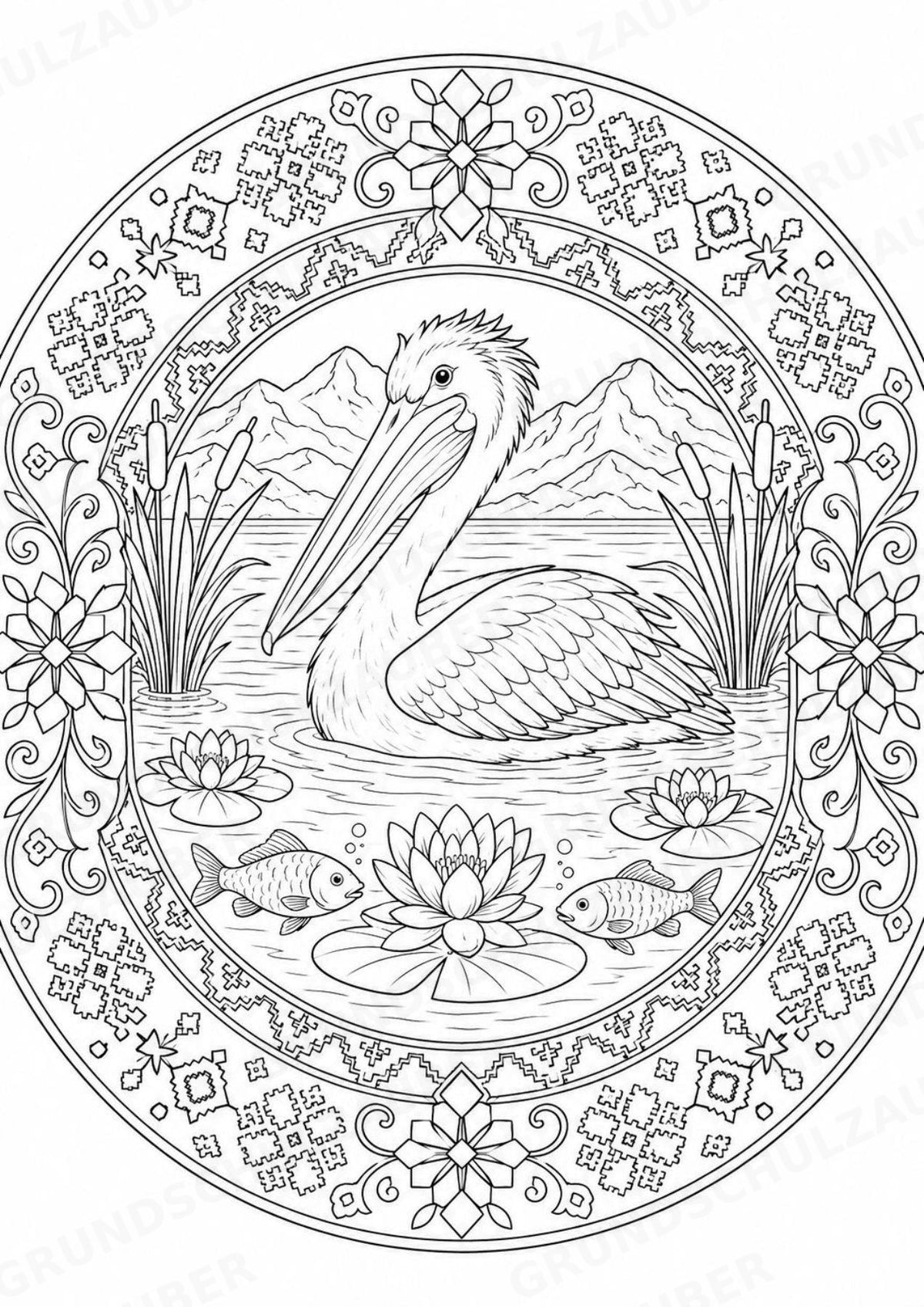 Albanien Mandalas Ausmalbilder – Länder und Kulturen – 15 Malvorlagen – Materialseite 10