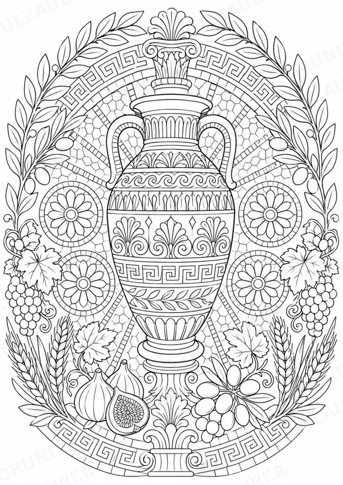 Antikes Rom Mandalas Ausmalbilder – Geschichte und Kulturen – 15 Malvorlagen – Materialseite 6