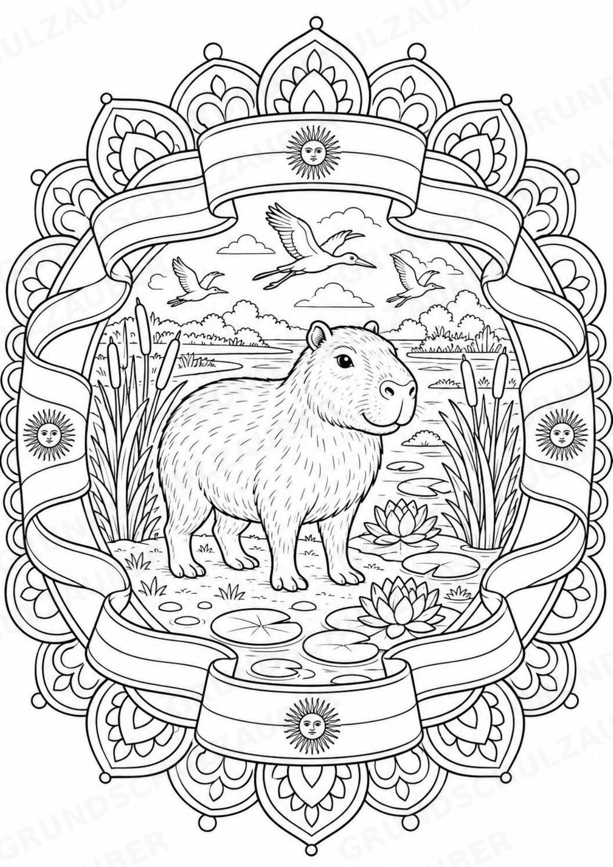 Argentinien Mandalas Ausmalbilder – Länder und Kulturen – 15 Malvorlagen – Materialseite 7