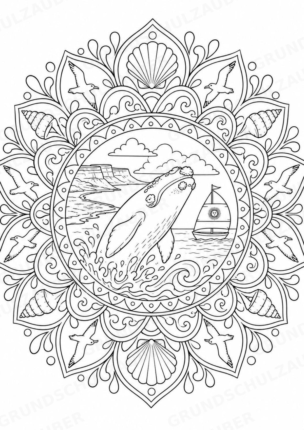 Argentinien Mandalas Ausmalbilder – Länder und Kulturen – 15 Malvorlagen – Materialseite 10