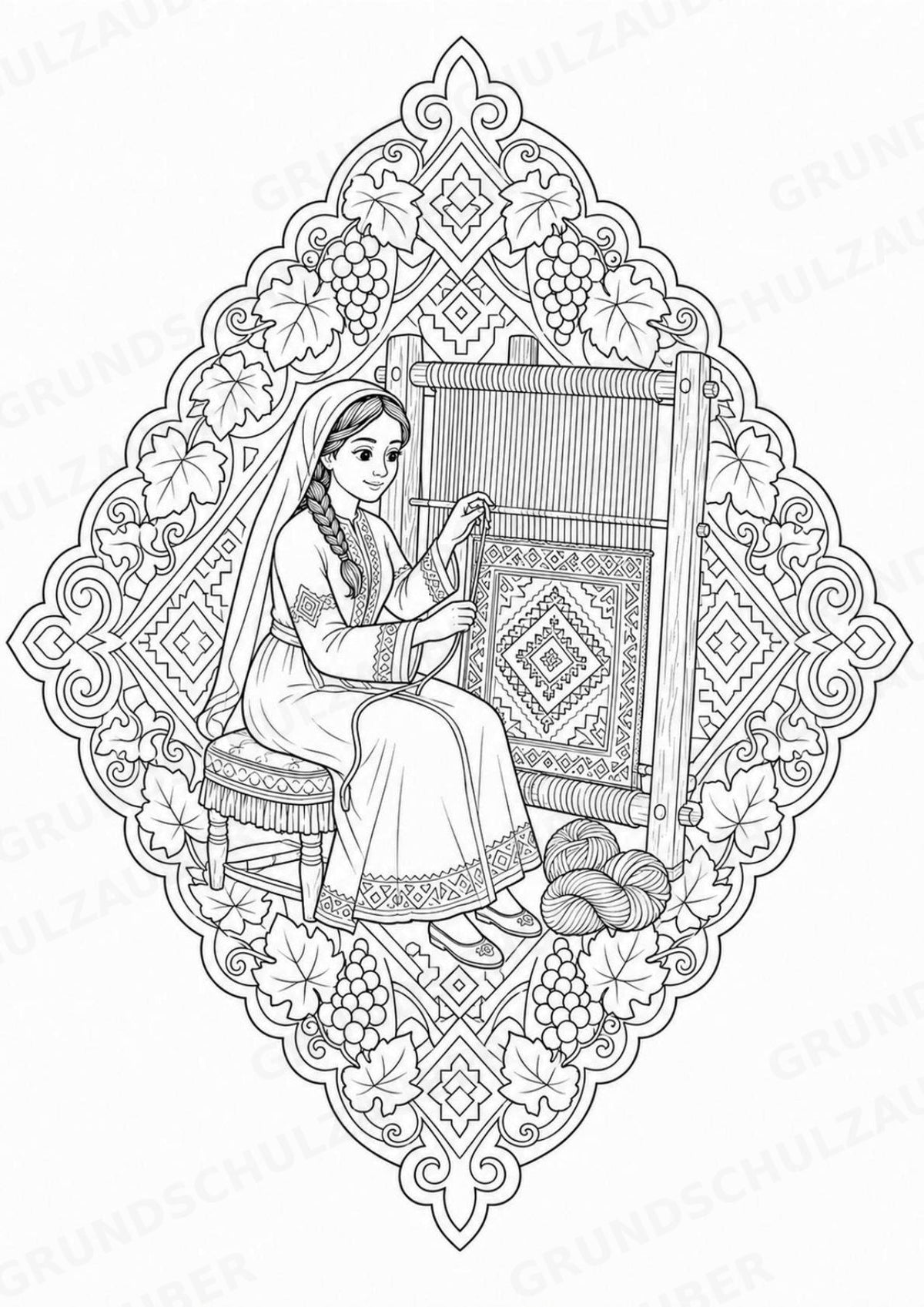 Armenien Mandalas Ausmalbilder – Länder und Kulturen – 15 Malvorlagen – Materialseite 9