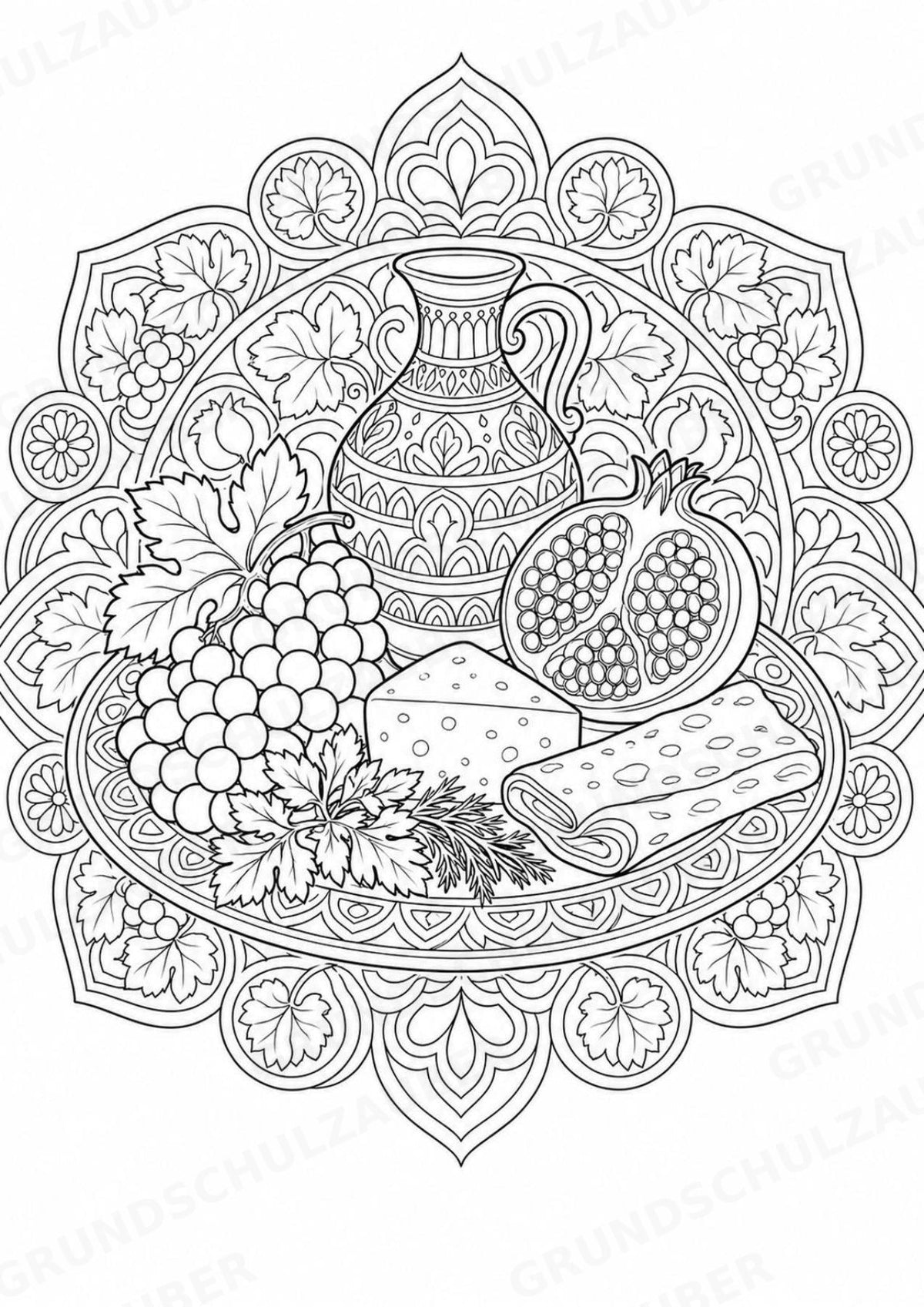 Armenien Mandalas Ausmalbilder – Länder und Kulturen – 15 Malvorlagen – Materialseite 12