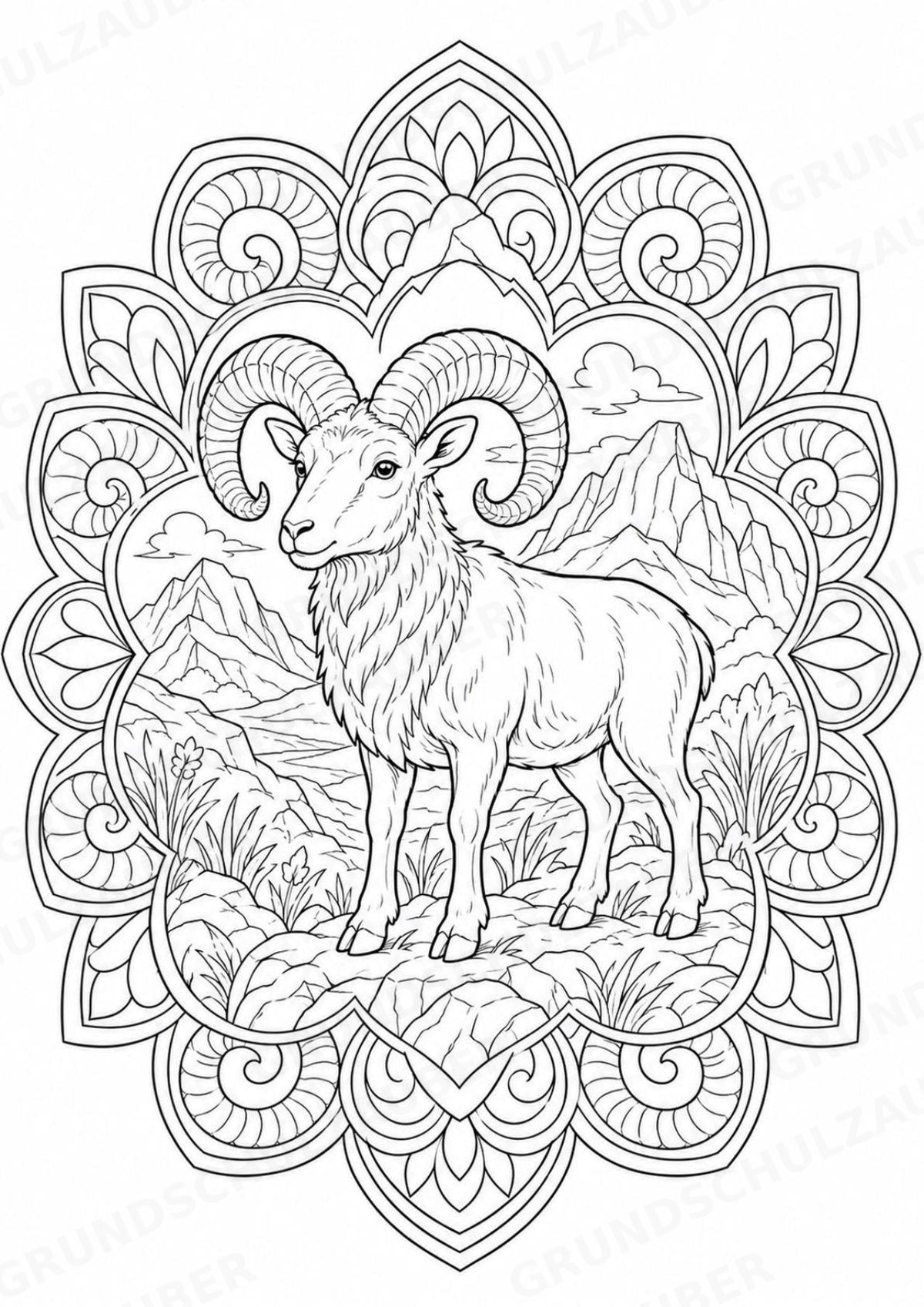 Armenien Mandalas Ausmalbilder – Länder und Kulturen – 15 Malvorlagen – Materialseite 13