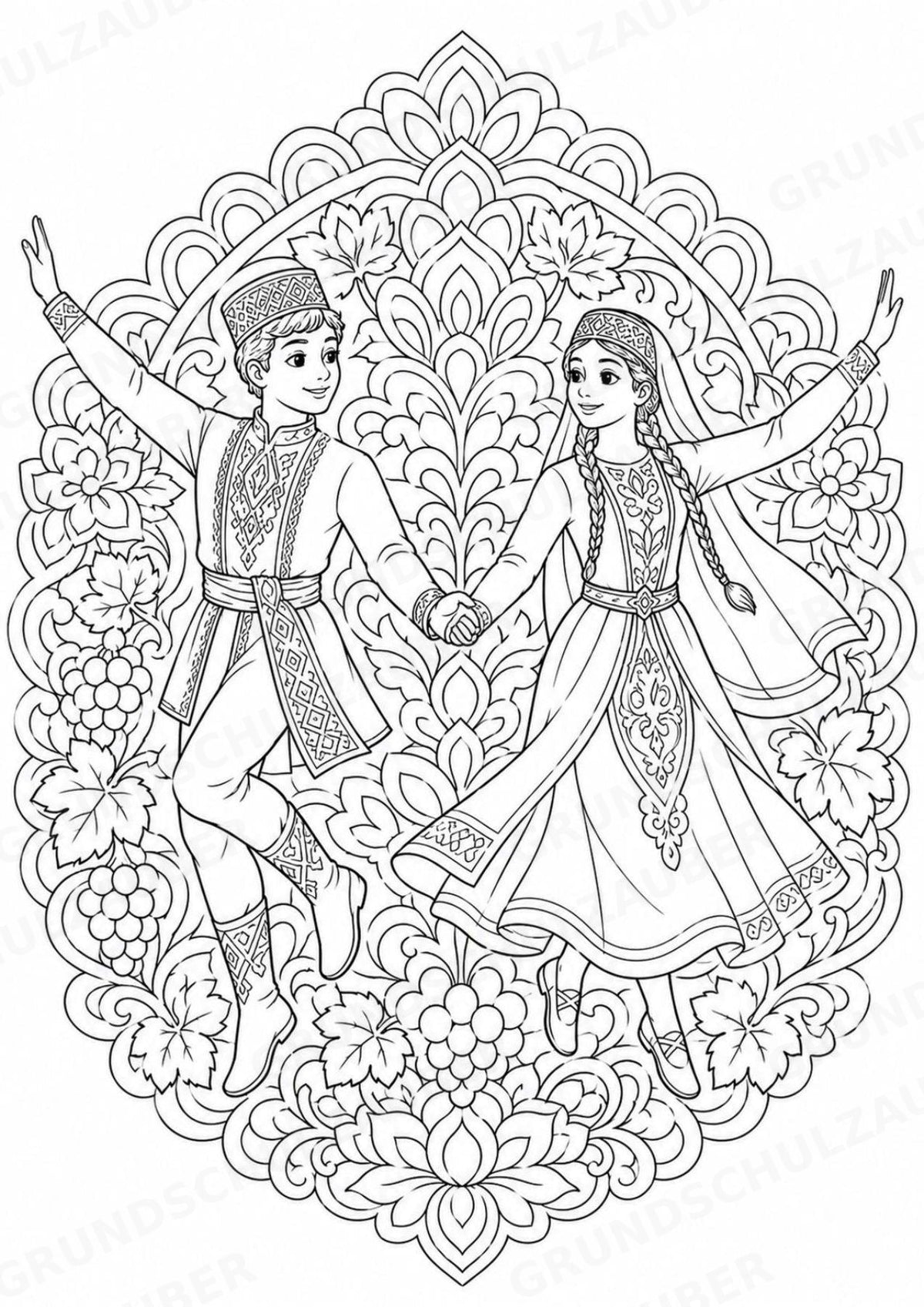 Armenien Mandalas Ausmalbilder – Länder und Kulturen – 15 Malvorlagen – Materialseite 15