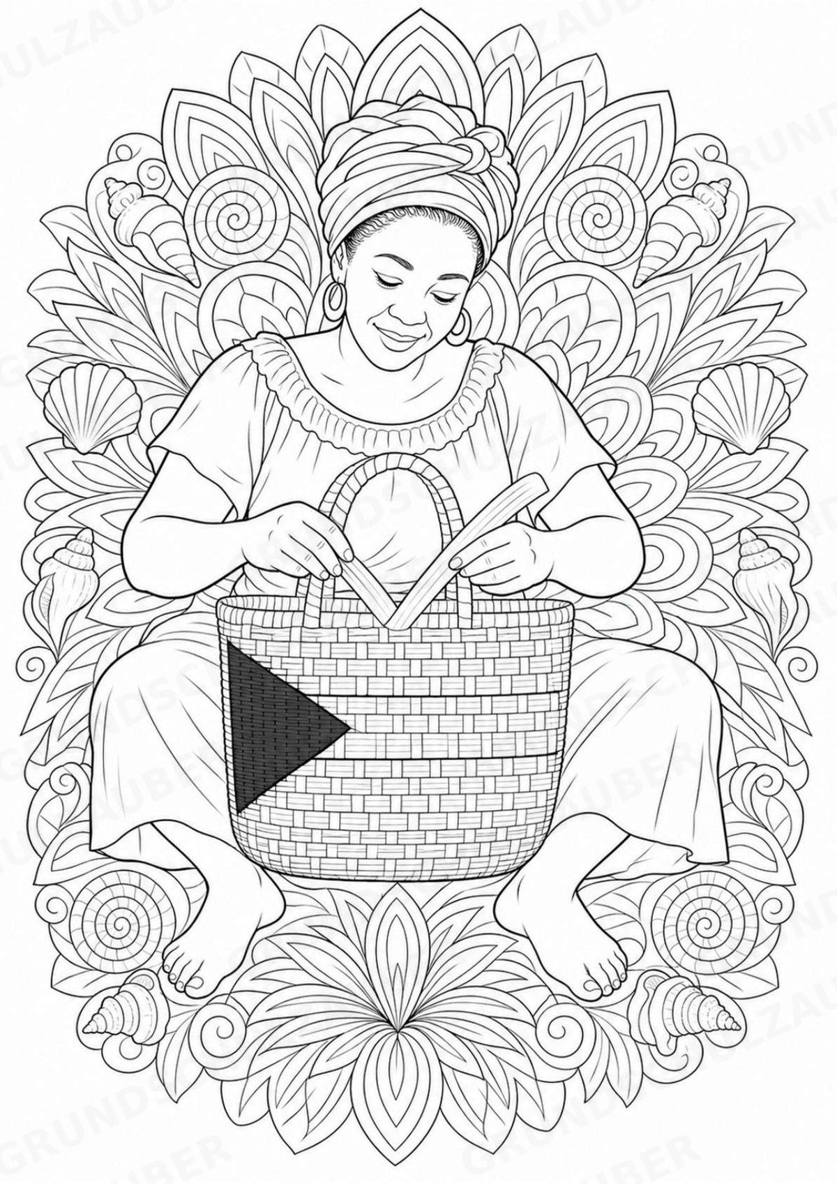 Bahamas Mandalas Ausmalbilder – Länder und Kulturen – 15 Malvorlagen – Materialseite 11