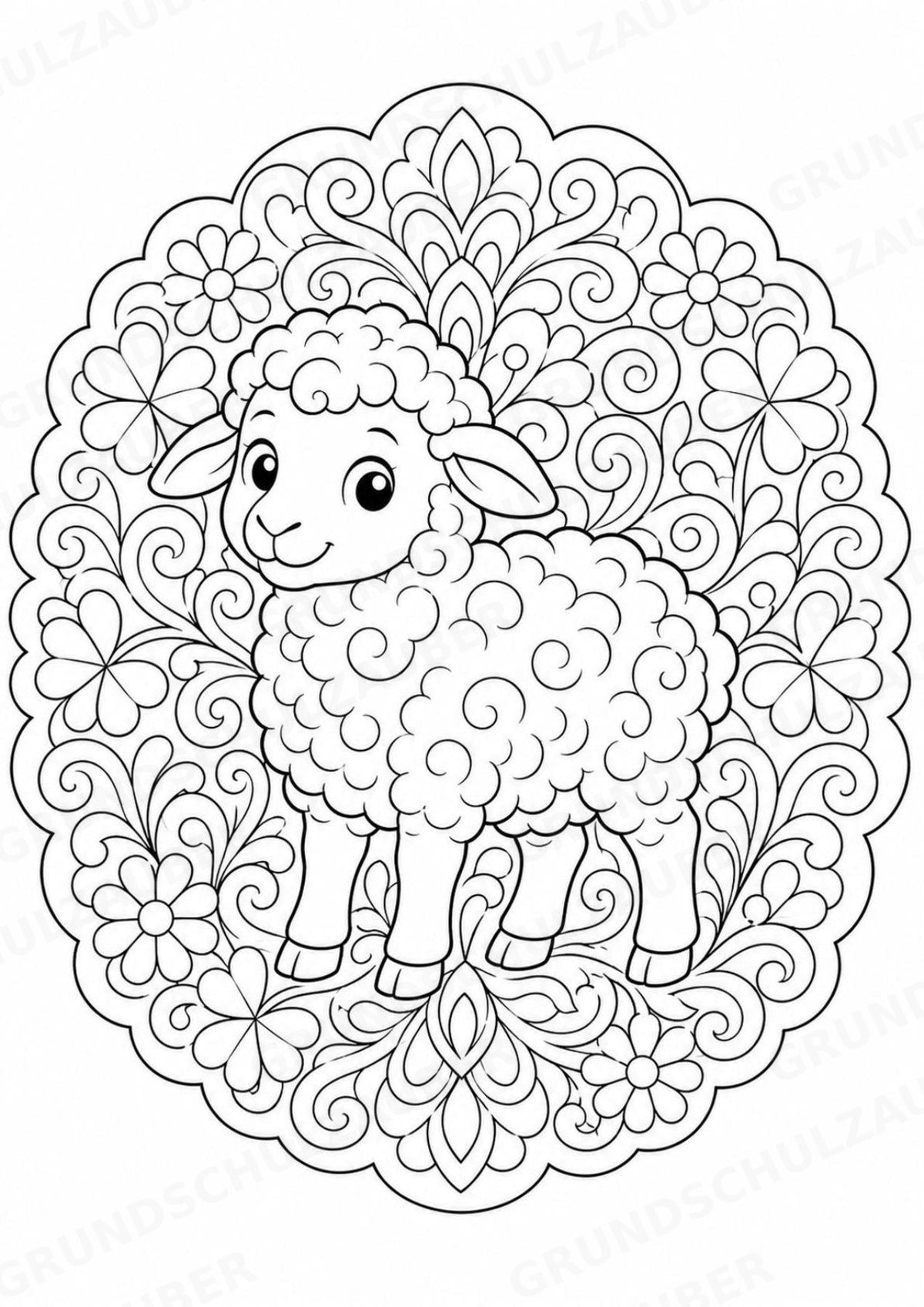 Bauernhof Mandalas Ausmalbilder – Berufe – 15 Malvorlagen – Materialseite 7