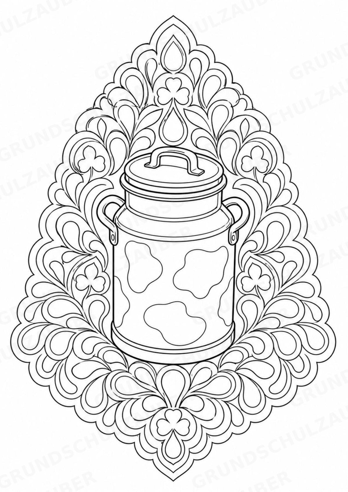 Bauernhof Mandalas Ausmalbilder – Berufe – 15 Malvorlagen – Materialseite 14