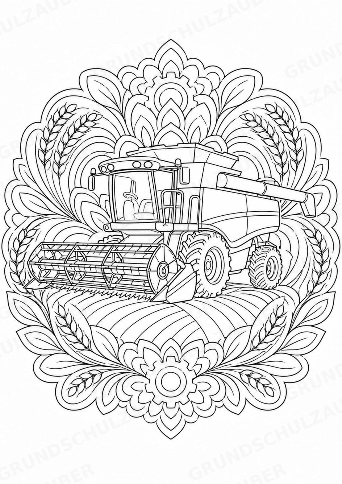Bauernhof Mandalas Ausmalbilder – Berufe – 15 Malvorlagen – Materialseite 15