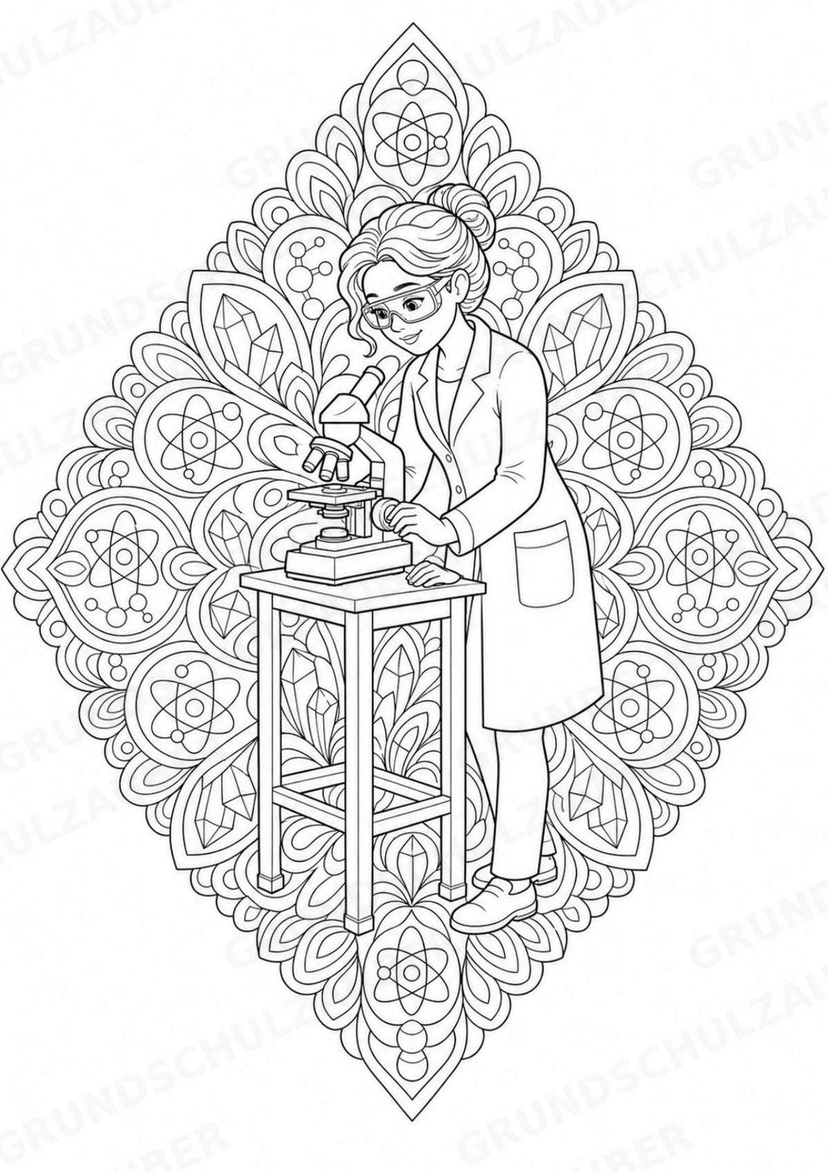 Berufe Mandalas Ausmalbilder – Berufe – 15 Malvorlagen – Materialseite 10