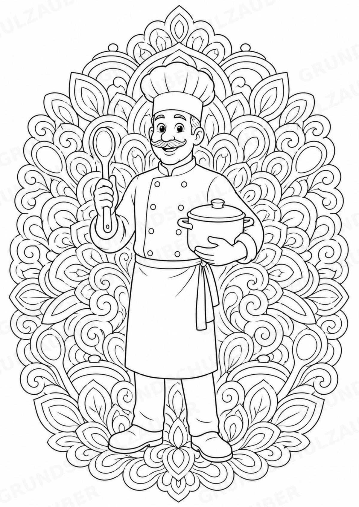 Berufe Mandalas Ausmalbilder – Berufe – 15 Malvorlagen – Materialseite 15