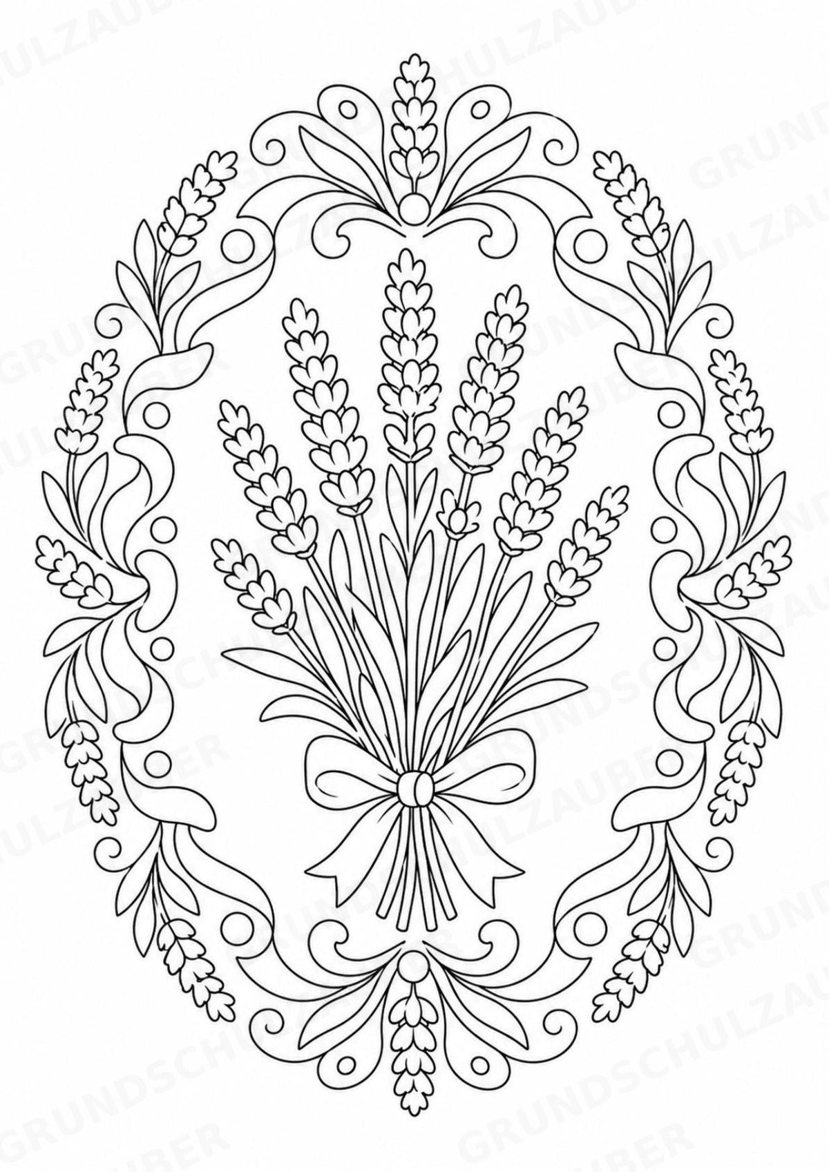 Blumen Mandalas Ausmalbilder – Natur und Pflanzen – 15 Malvorlagen – Materialseite 8
