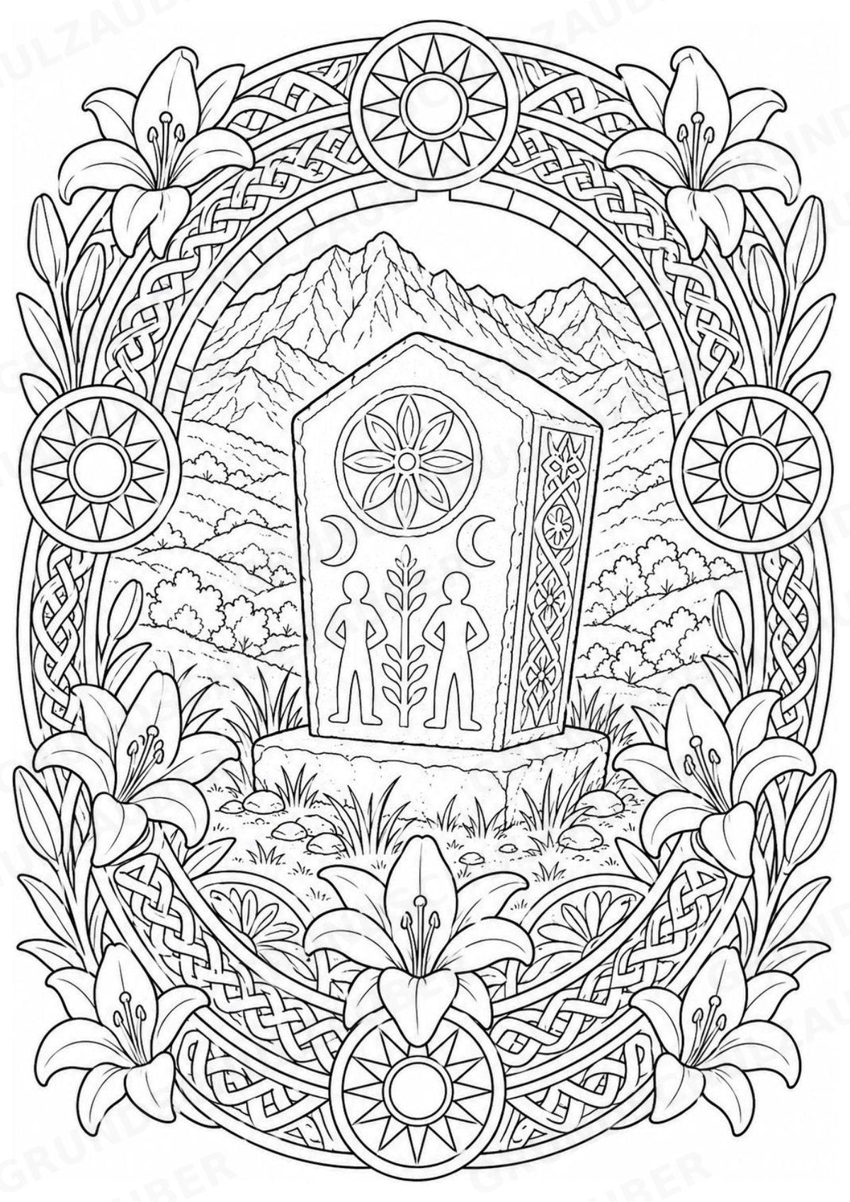 Bosnien Mandalas Ausmalbilder – Länder und Kulturen – 15 Malvorlagen – Materialseite 7