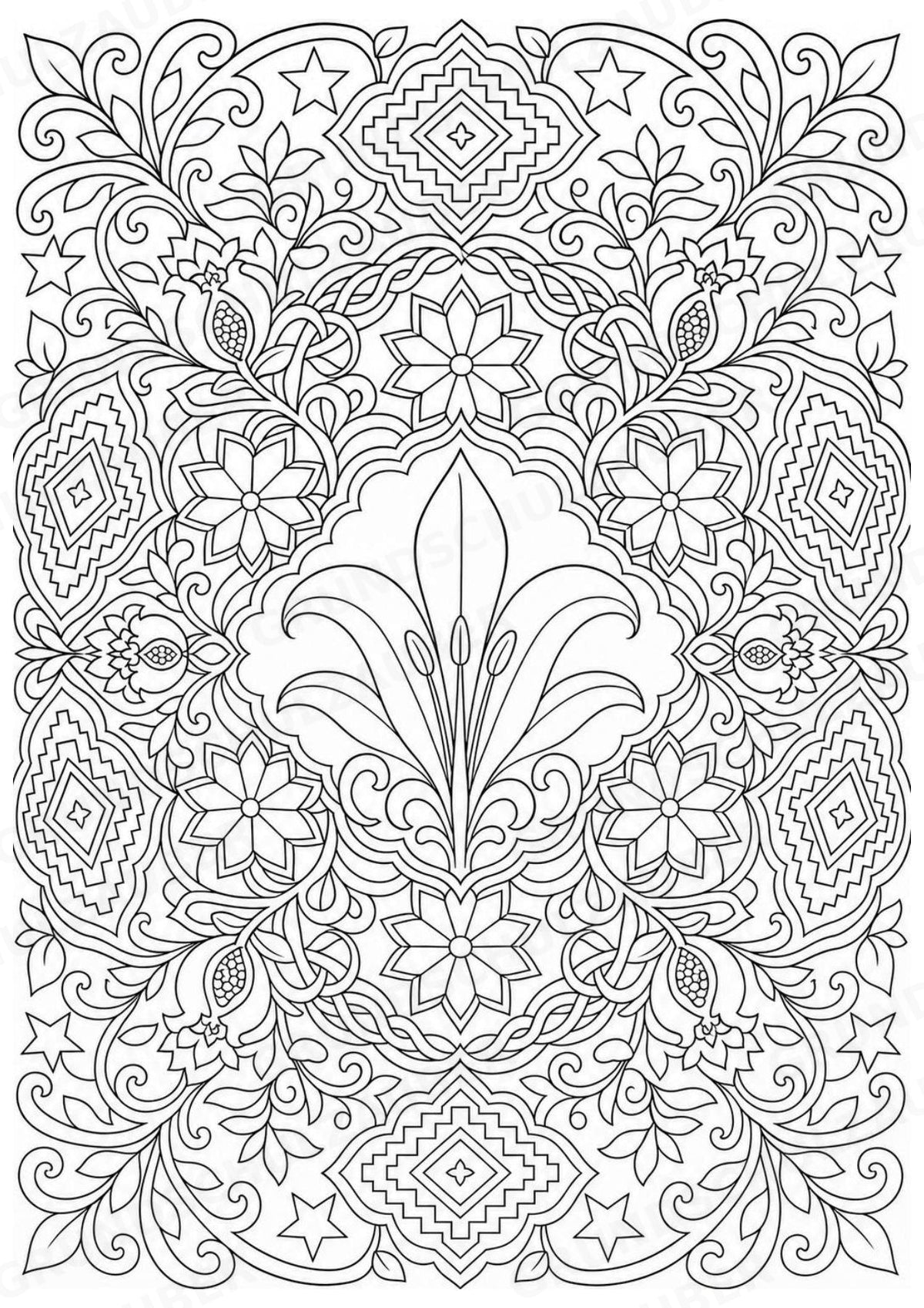 Bosnien Mandalas Ausmalbilder – Länder und Kulturen – 15 Malvorlagen – Materialseite 14