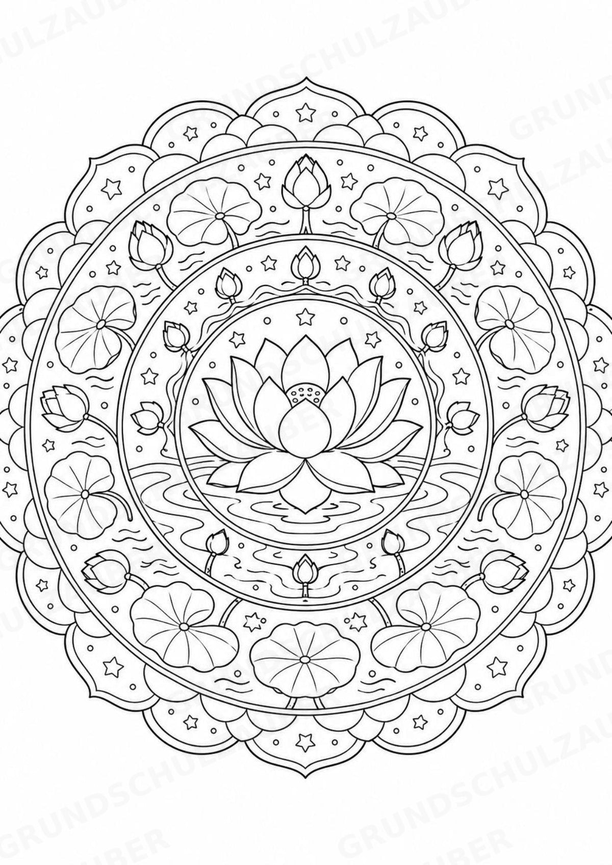 Buddhismus Mandalas Ausmalbilder – Religion – 15 Malvorlagen – Materialseite 3