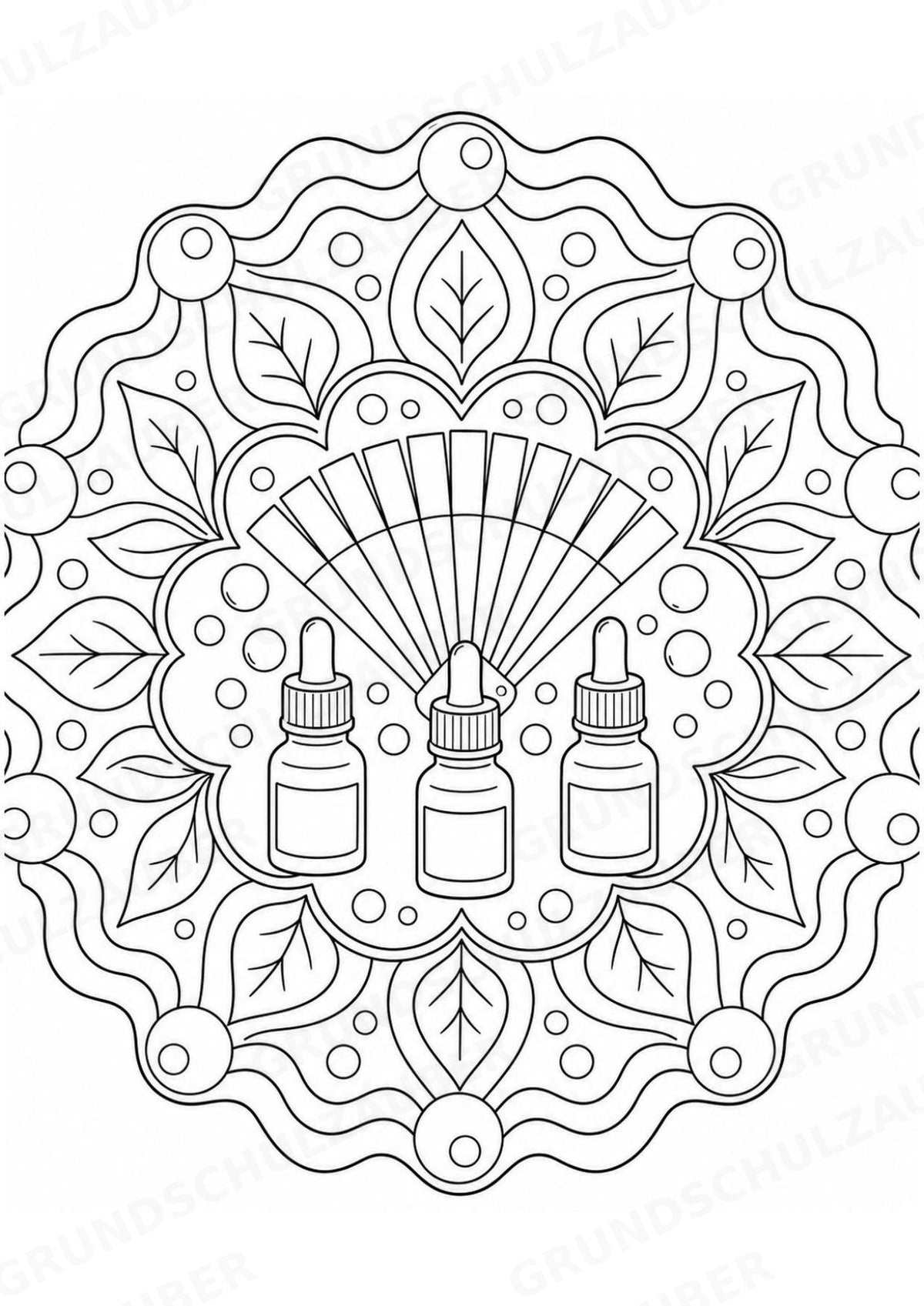 Chemie Mandalas Ausmalbilder – Fach – 15 Malvorlagen – Materialseite 14