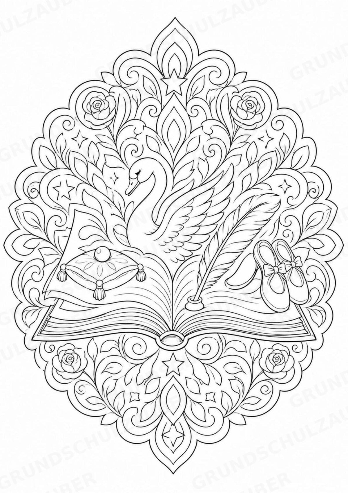 Dänemark Mandalas Ausmalbilder – Länder und Kulturen – 15 Malvorlagen – Materialseite 13