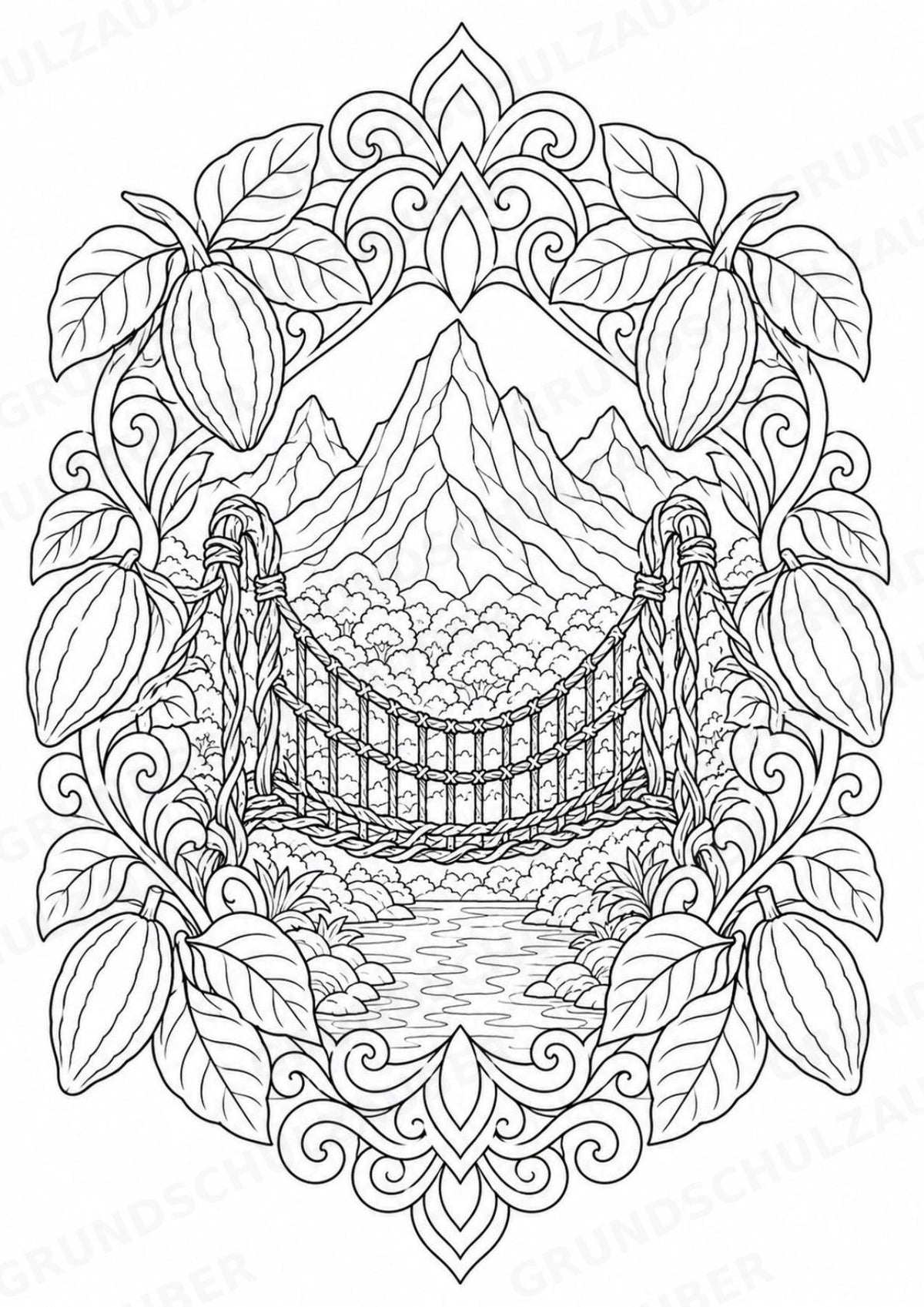 Elfenbeinküste Mandalas Ausmalbilder – Länder und Kulturen – 15 Malvorlagen – Materialseite 6