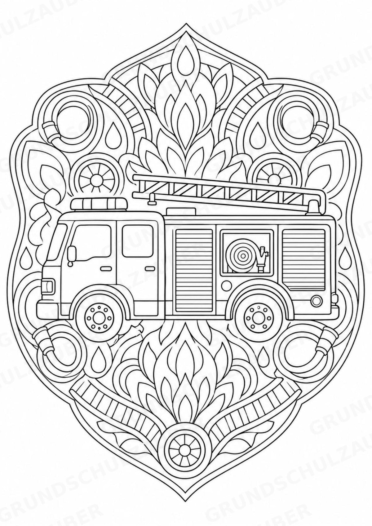 Fahrzeuge Mandalas Ausmalbilder – Fahrzeuge – 15 Malvorlagen – Materialseite 3