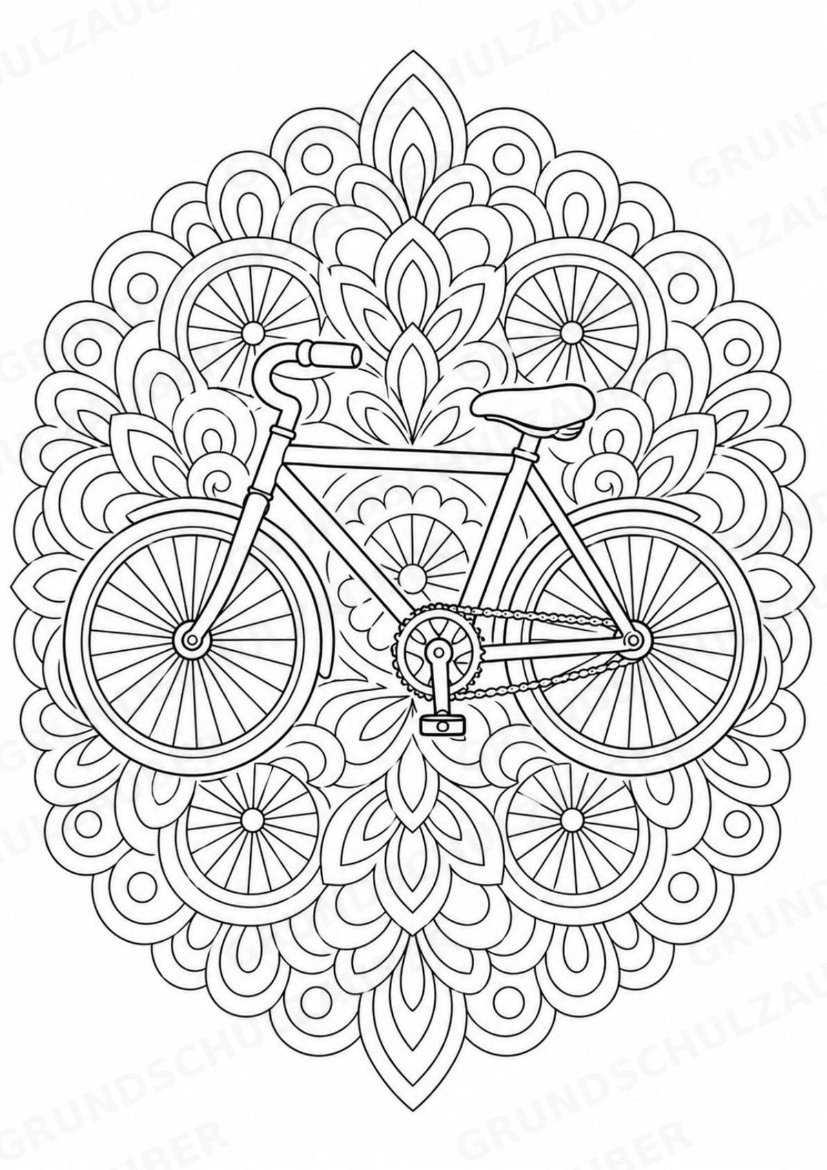 Fahrzeuge Mandalas Ausmalbilder – Fahrzeuge – 15 Malvorlagen – Materialseite 5
