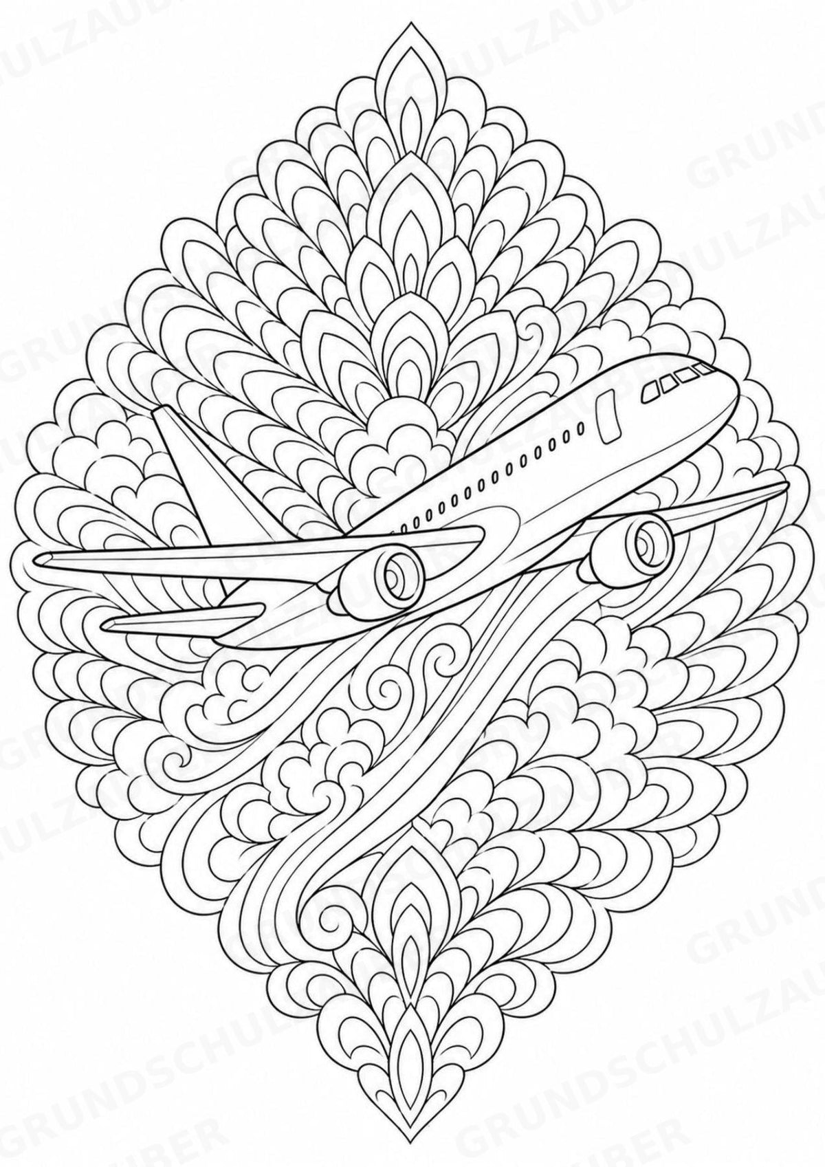 Fahrzeuge Mandalas Ausmalbilder – Fahrzeuge – 15 Malvorlagen – Materialseite 6