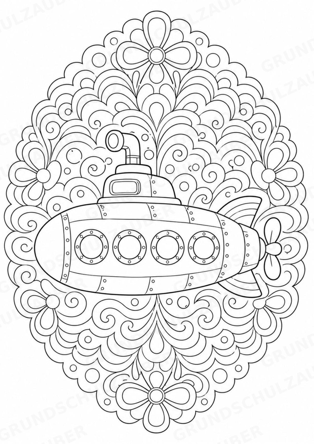 Fahrzeuge Mandalas Ausmalbilder – Fahrzeuge – 15 Malvorlagen – Materialseite 15