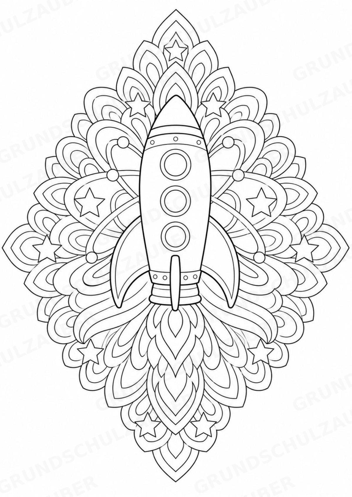 Fahrzeuge Mandalas Ausmalbilder – Fahrzeuge – 15 Malvorlagen – Materialseite 16