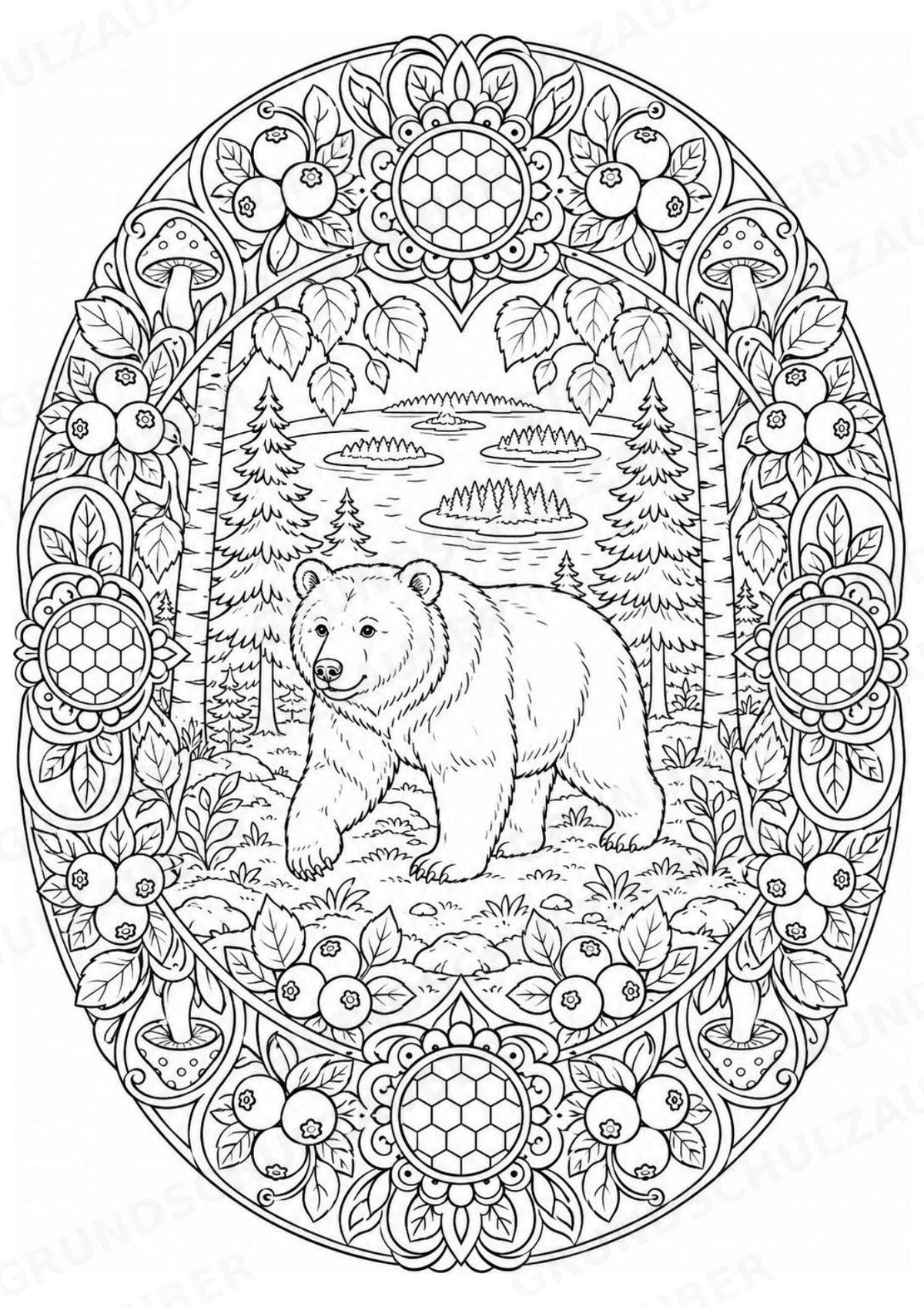 Finnland Mandalas Ausmalbilder – Länder und Kulturen – 15 Malvorlagen – Materialseite 15