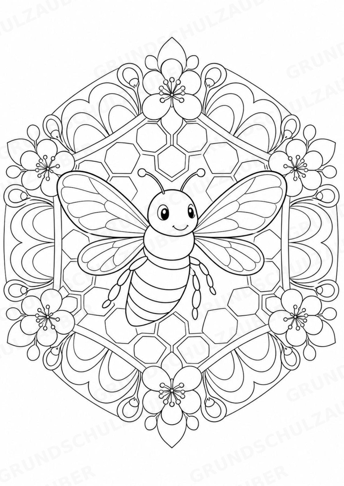 Frühling Mandalas Ausmalbilder – Wetter und Jahreszeiten – 15 Malvorlagen – Materialseite 9