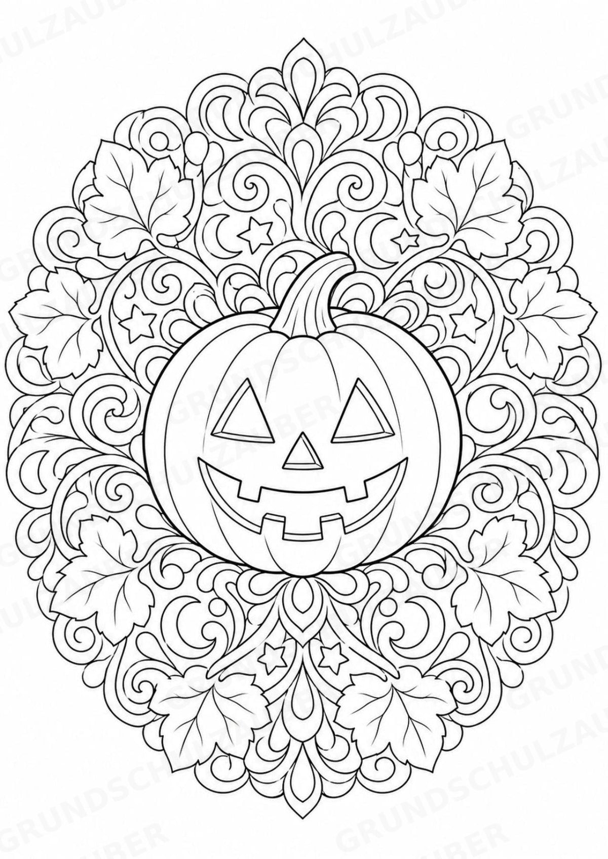 Halloween Mandalas Ausmalbilder – Feste und Feiertage – 15 Malvorlagen – Materialseite 2