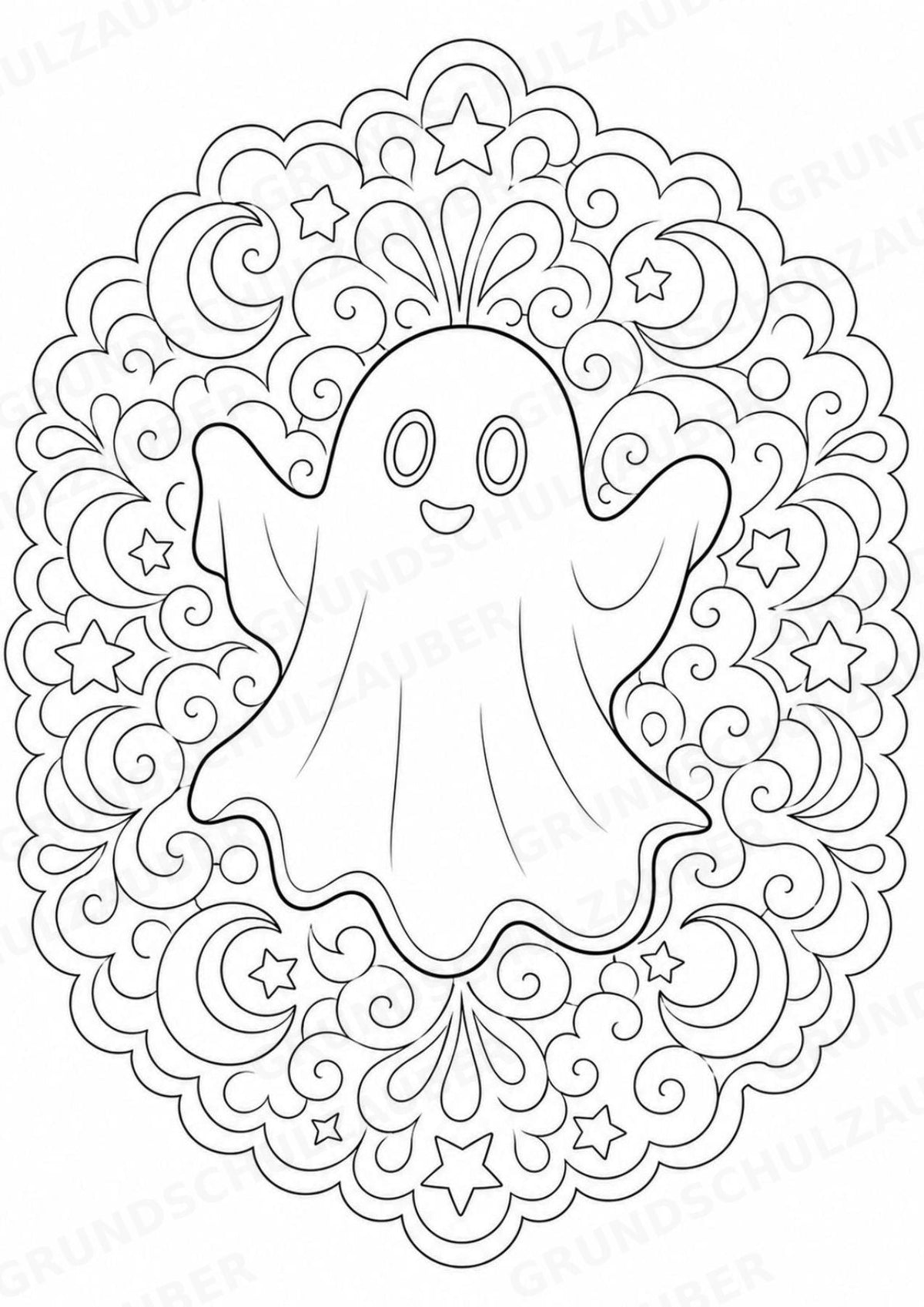Halloween Mandalas Ausmalbilder – Feste und Feiertage – 15 Malvorlagen – Materialseite 5