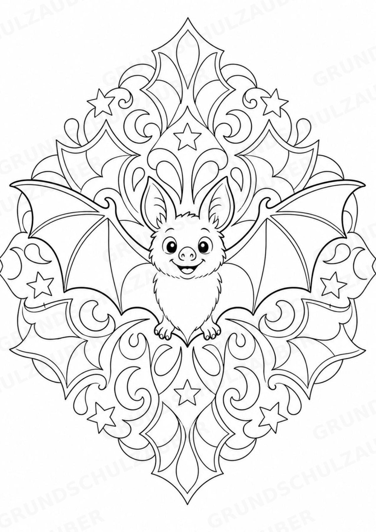 Halloween Mandalas Ausmalbilder – Feste und Feiertage – 15 Malvorlagen – Materialseite 7
