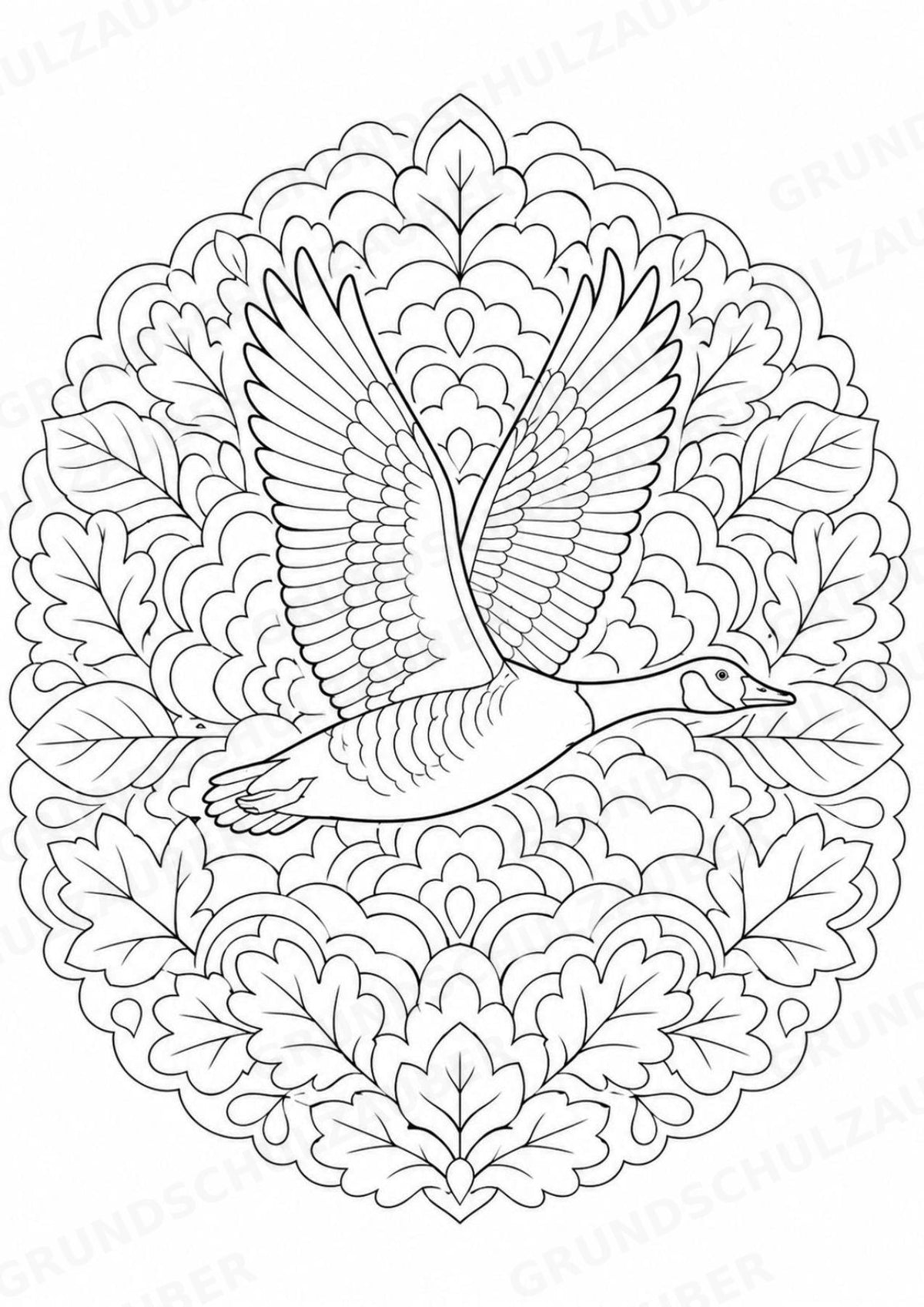 Herbst Mandalas Ausmalbilder – Wetter und Jahreszeiten – 15 Malvorlagen – Materialseite 13