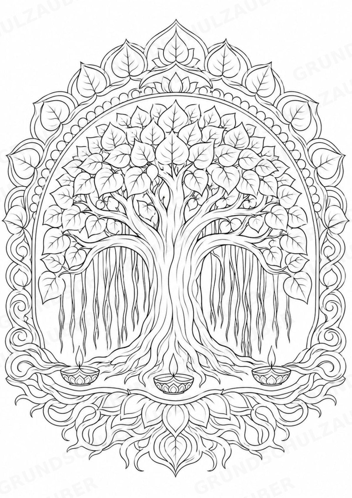 Hinduismus Mandalas Ausmalbilder – Religion – 15 Malvorlagen – Materialseite 11