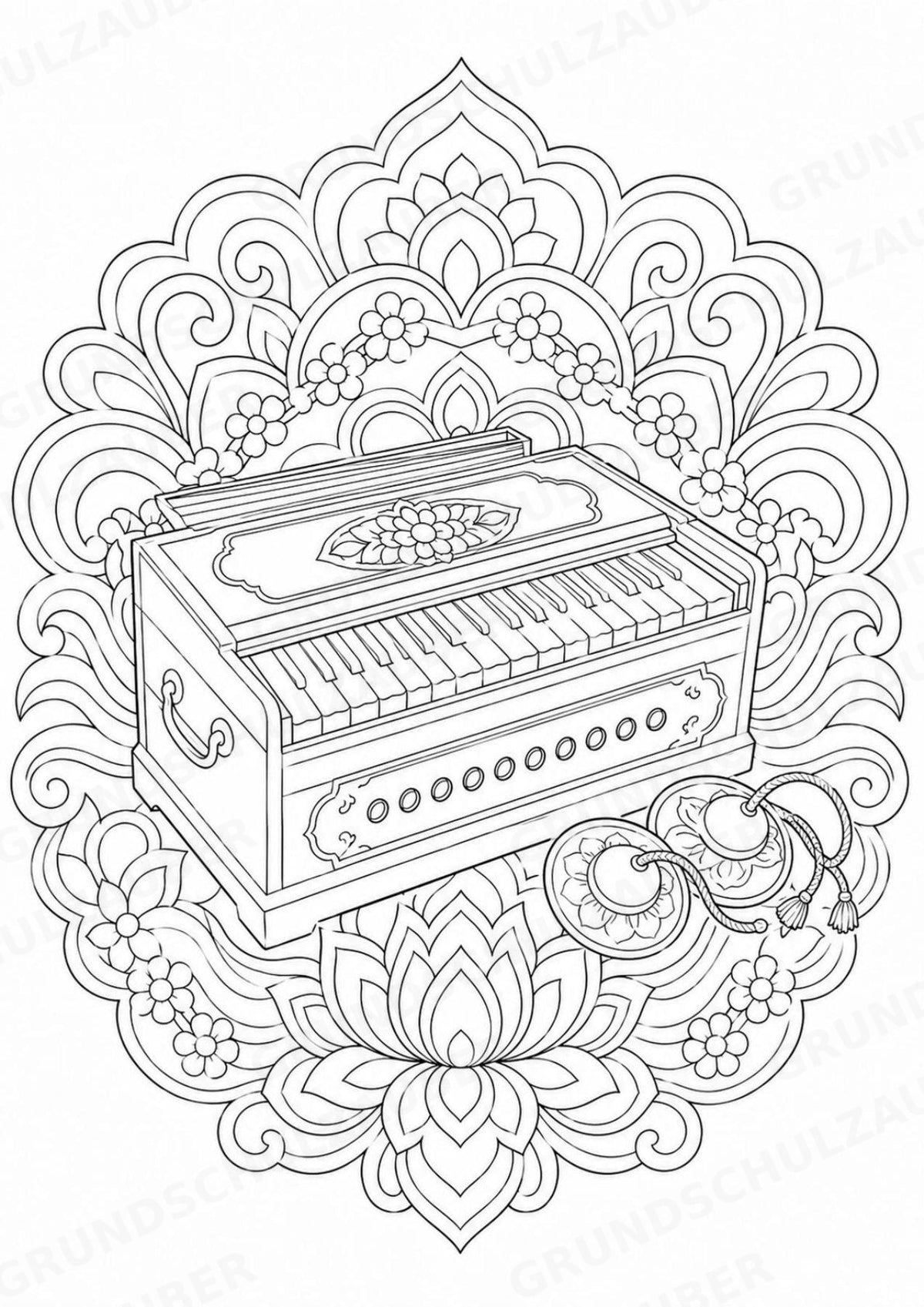 Hinduismus Mandalas Ausmalbilder – Religion – 15 Malvorlagen – Materialseite 16
