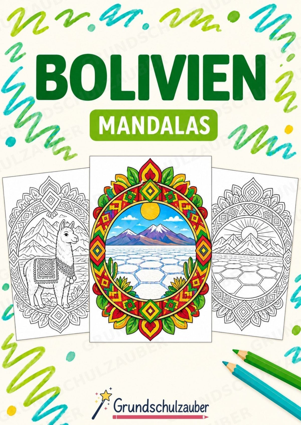 Bolivien Mandalas Ausmalbilder – Länder und Kulturen – 15 Malvorlagen – Cover