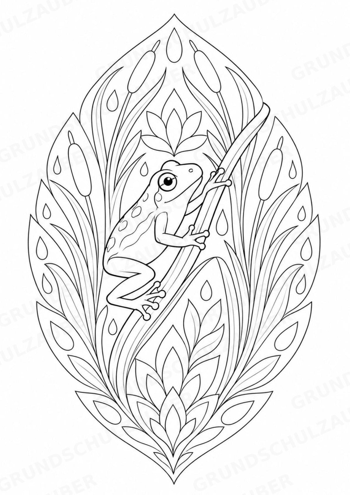 Frosch Mandalas Ausmalbilder – Tiere – 15 Malvorlagen – Materialseite 4