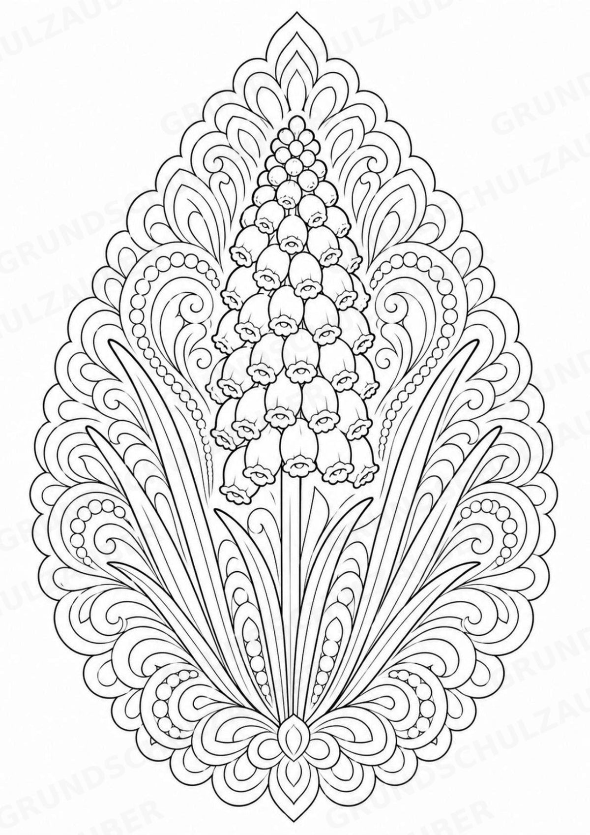 Frühblüher Mandalas Ausmalbilder – Natur und Pflanzen – 15 Malvorlagen – Materialseite 10