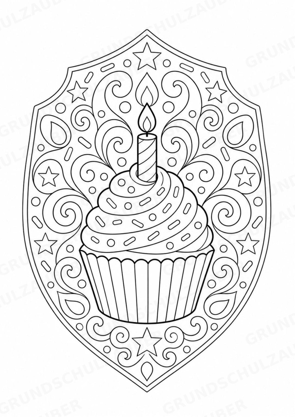 Geburtstag Mandalas Ausmalbilder – Feste und Feiertage – 15 Malvorlagen – Materialseite 6