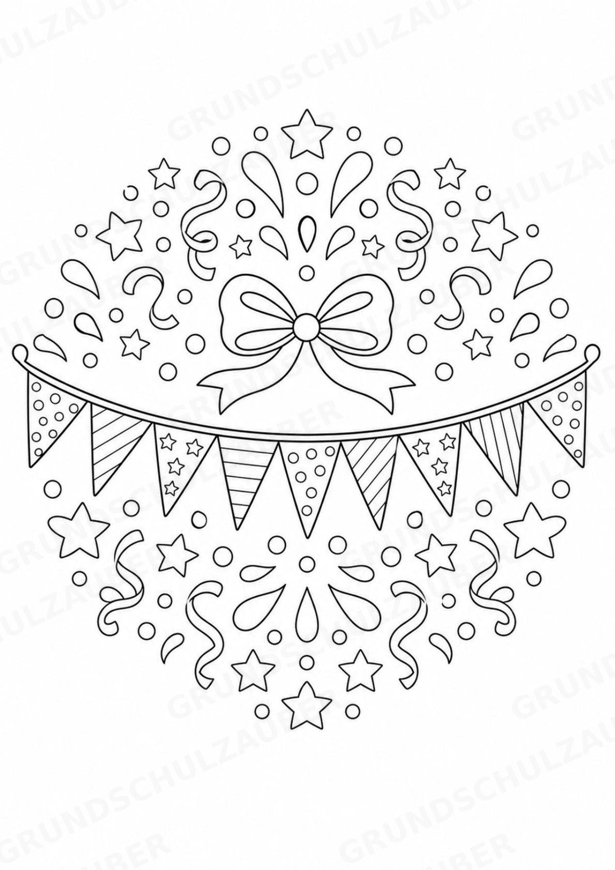 Geburtstag Mandalas Ausmalbilder – Feste und Feiertage – 15 Malvorlagen – Materialseite 13