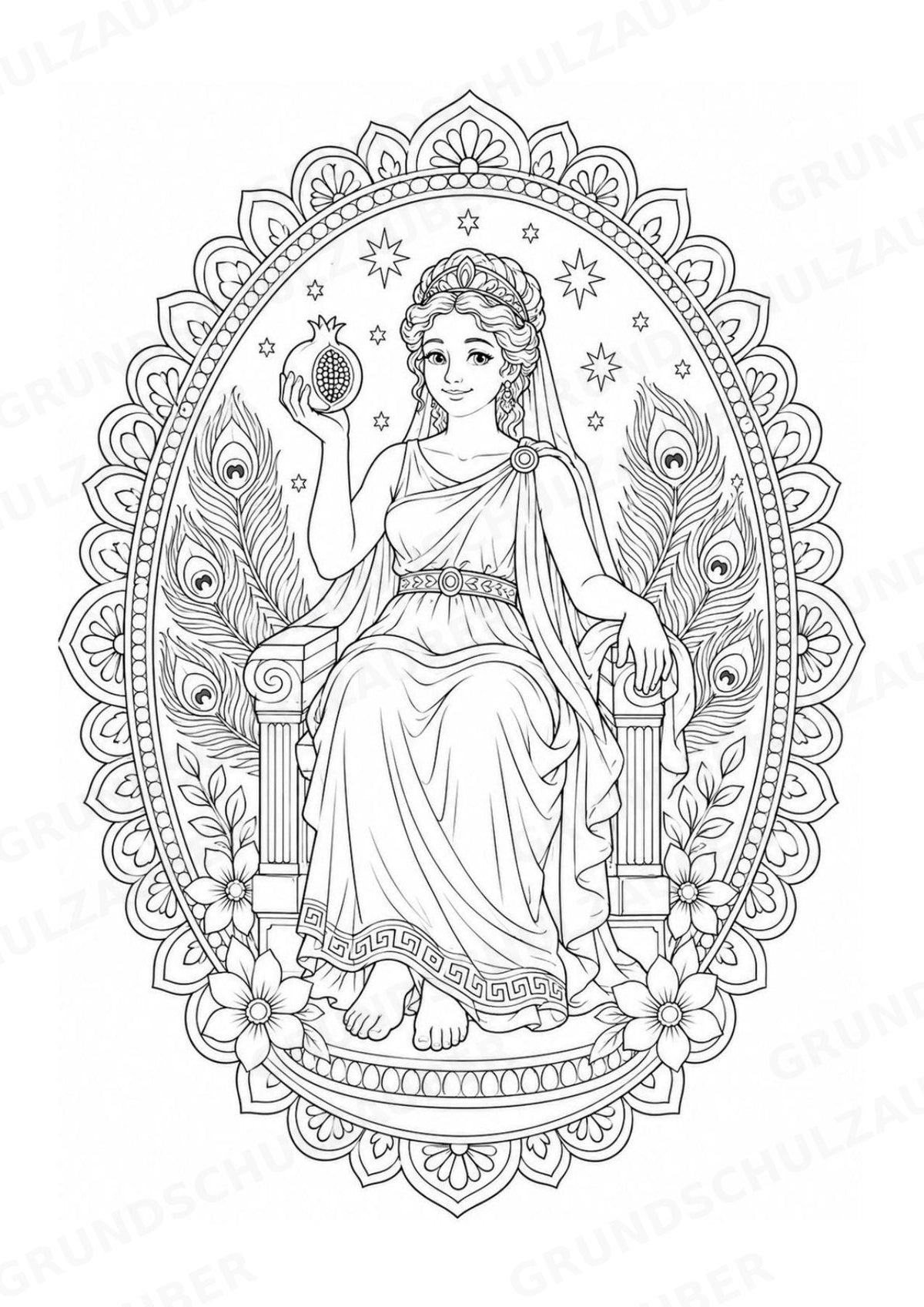 Griechische Götter Mandalas Ausmalbilder – Allgemeine Themen – 15 Malvorlagen – Materialseite 3