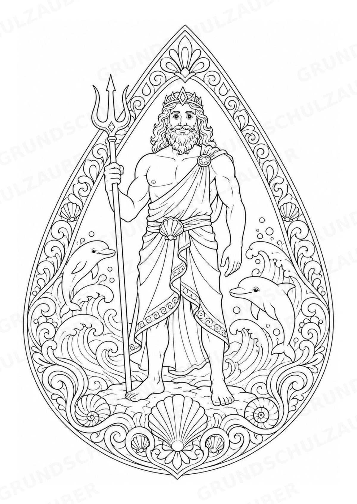 Griechische Götter Mandalas Ausmalbilder – Allgemeine Themen – 15 Malvorlagen – Materialseite 4