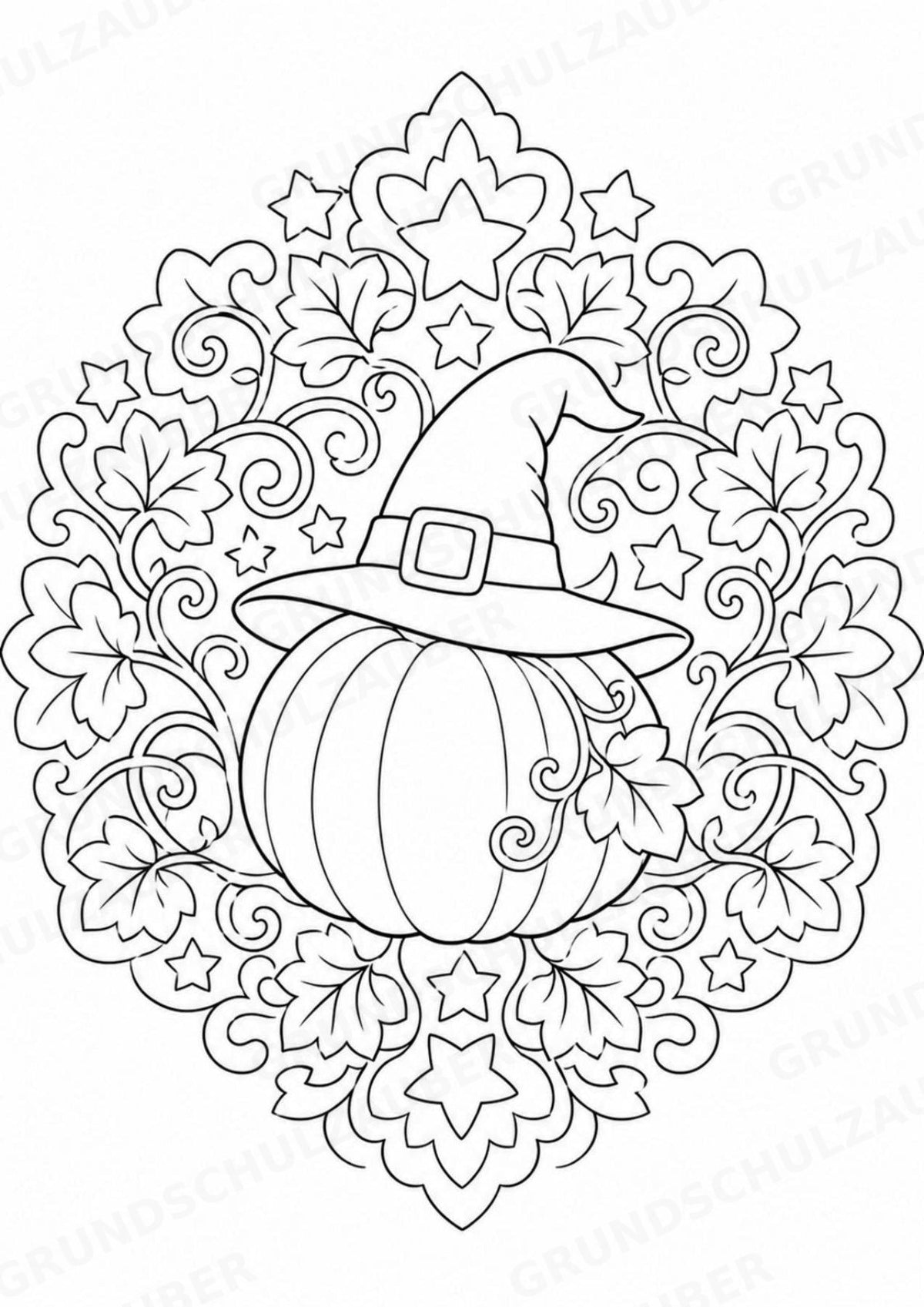 Hexen & Feen Mandalas Ausmalbilder – Märchen – 15 Malvorlagen – Materialseite 12