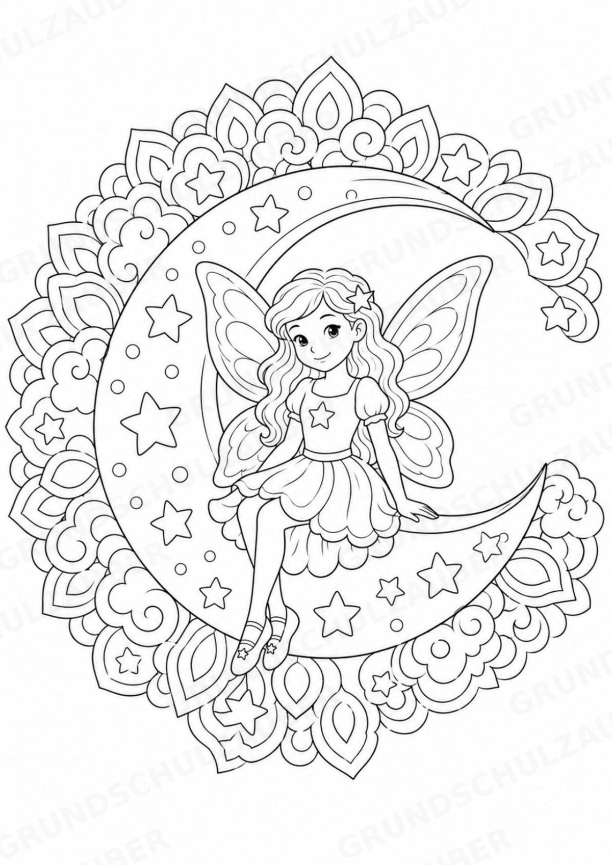Hexen & Feen Mandalas Ausmalbilder – Märchen – 15 Malvorlagen – Materialseite 15