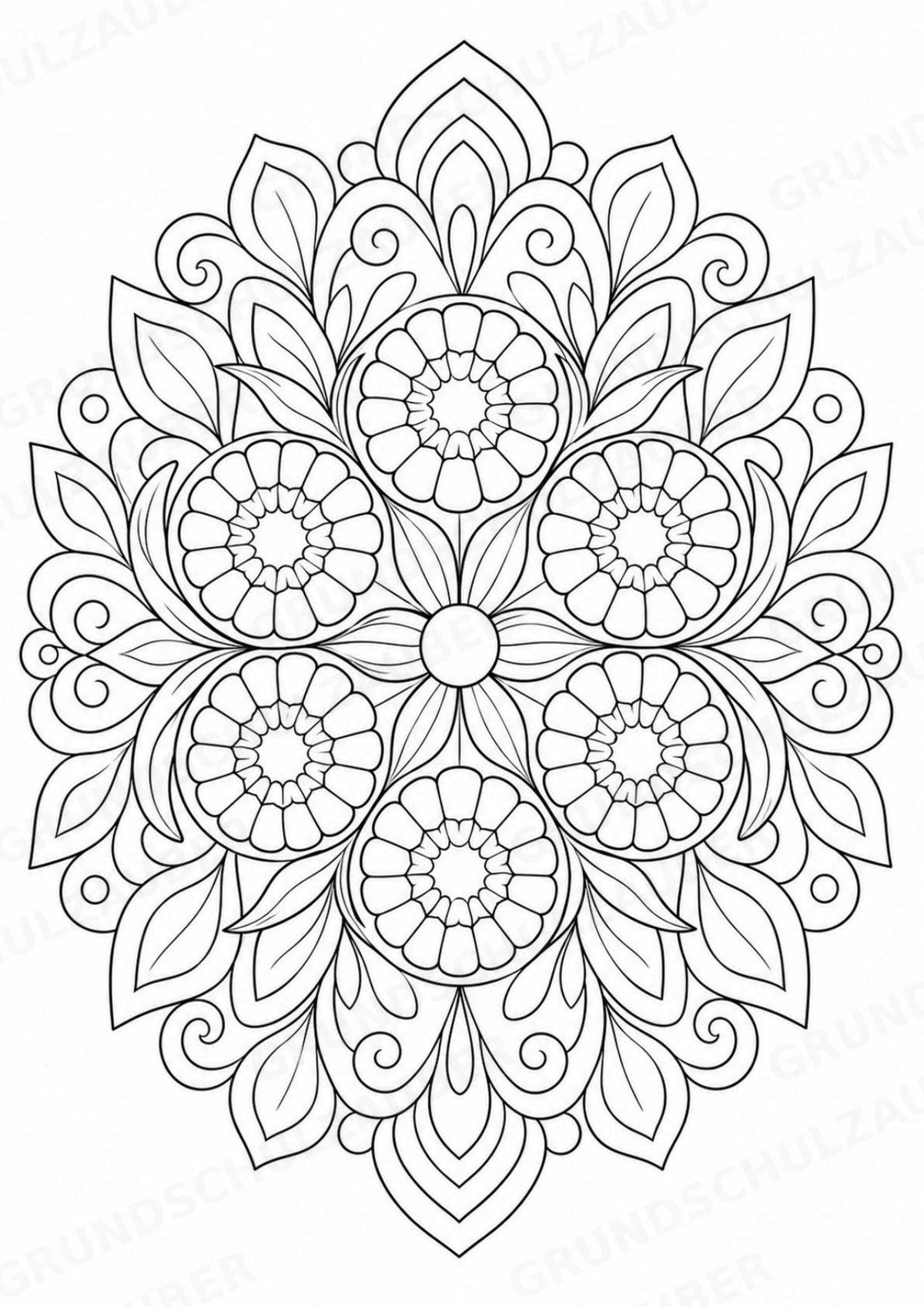 Mais Mandalas Ausmalbilder – Gemüse – 15 Malvorlagen – Materialseite 7