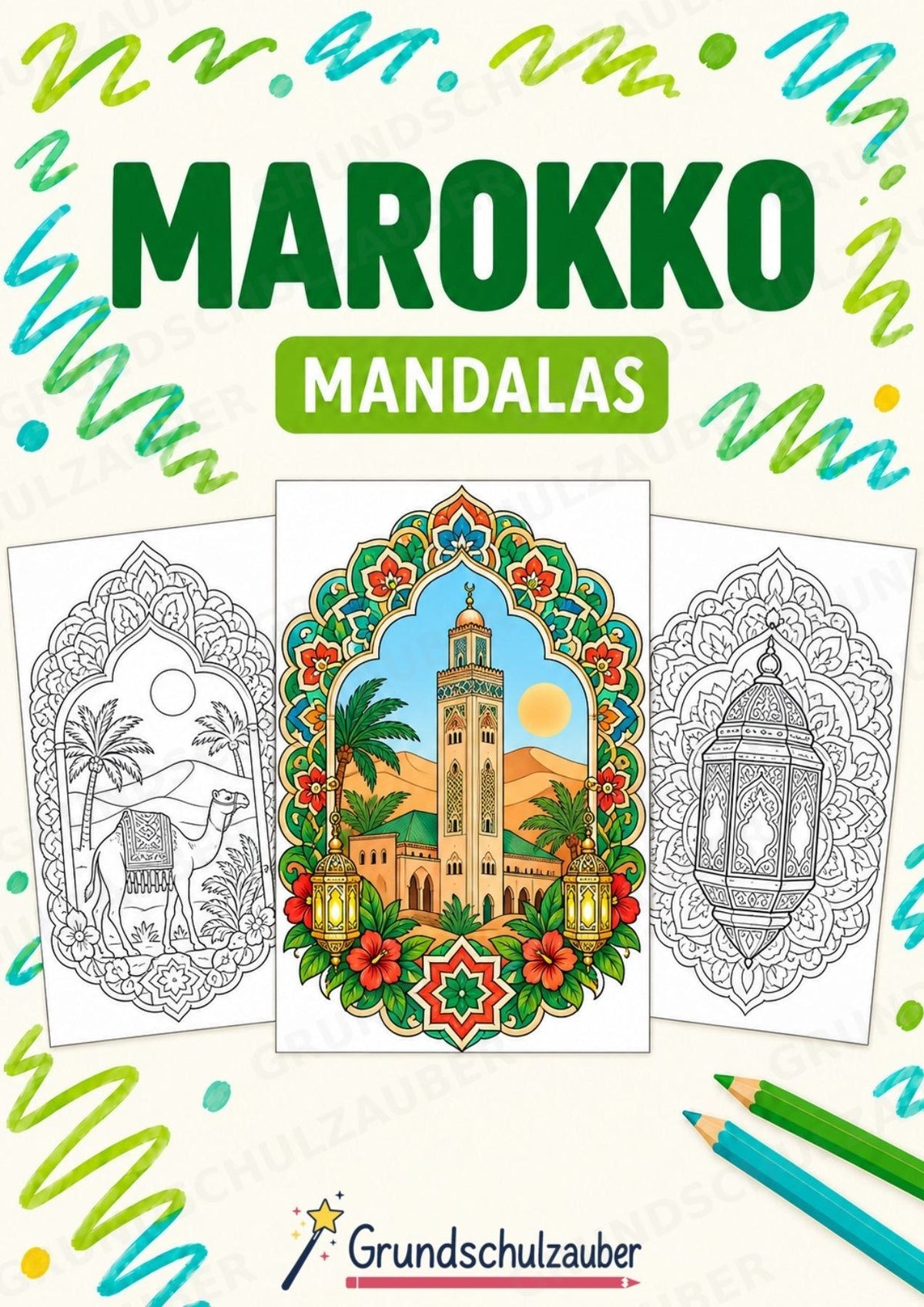 Marokko Mandalas Ausmalbilder – Länder und Kulturen – 15 Malvorlagen – Cover