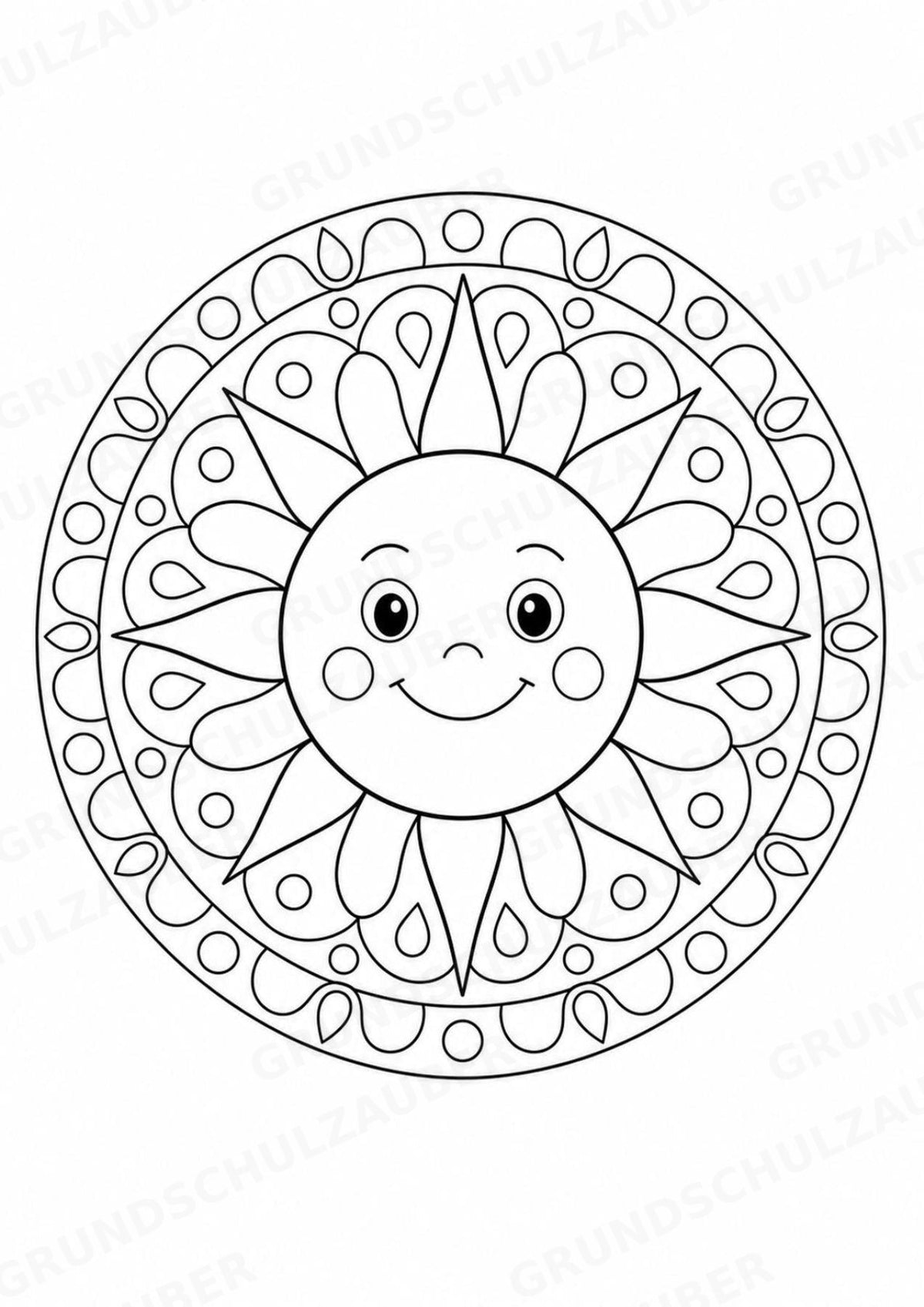 Natur Mandalas Ausmalbilder – Natur und Pflanzen – 15 Malvorlagen – Materialseite 7
